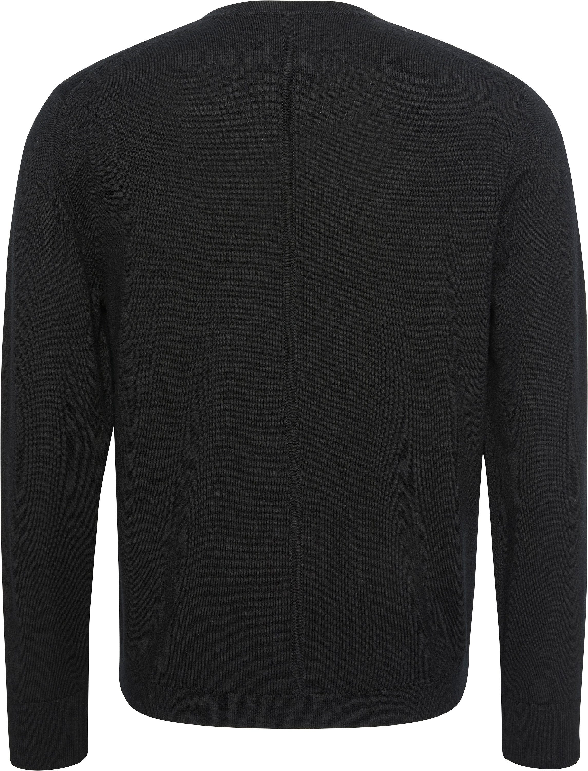Calvin Klein Strickpullover LS 100% MERINO CREW 14GG Mit Rundhalsausschnitt, regular fit