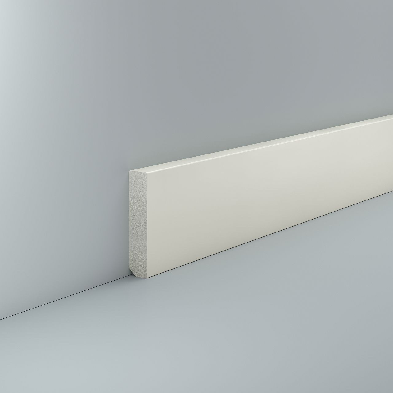 Südbrock Sockelleiste Sockelleiste 12 x 60 Kunststoff PVC Hartschaum RAL 9010, L: 250 cm, H: 6 cm, 1-St., feuchtigkeitsunempfindlich & dimensionsstabil