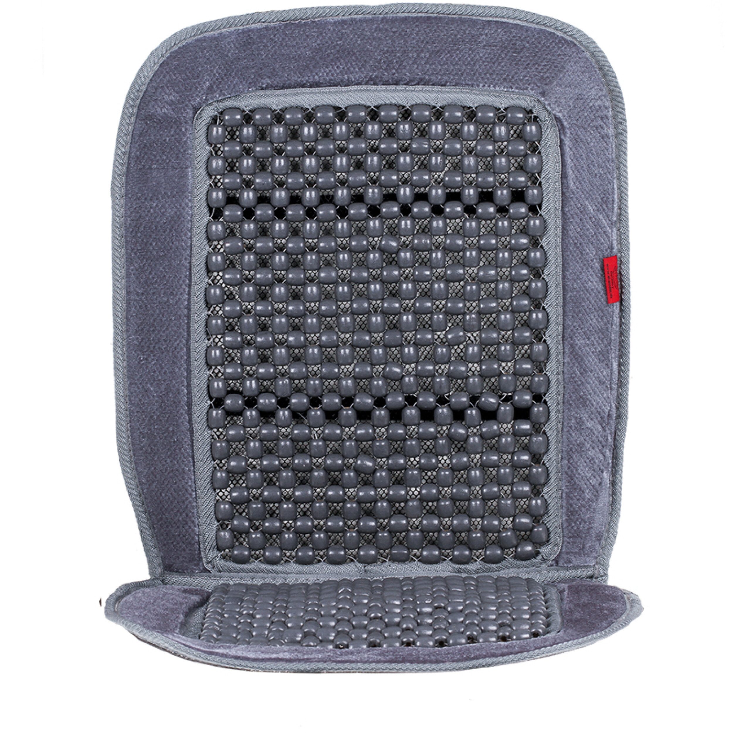 HEYNER Autositzauflage Holzkugel‑Sitzauflage für Autos, ventilierend & massierend, grau, 1-tlg.
