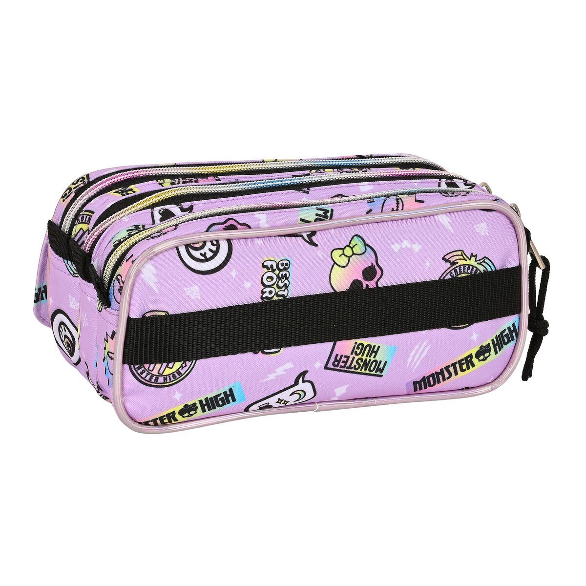 Zweifaches 10 Lila Mehrzweck-Etui Federtasche cm 8 Monster High 21,5 x Best Monster boos x High