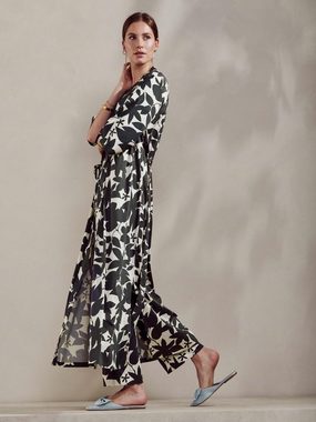 Essenza Kimono Jula Imara, Langform, Modal, Kimono-Kragen, Gürtel, mit Blumen-Silhouettenprint