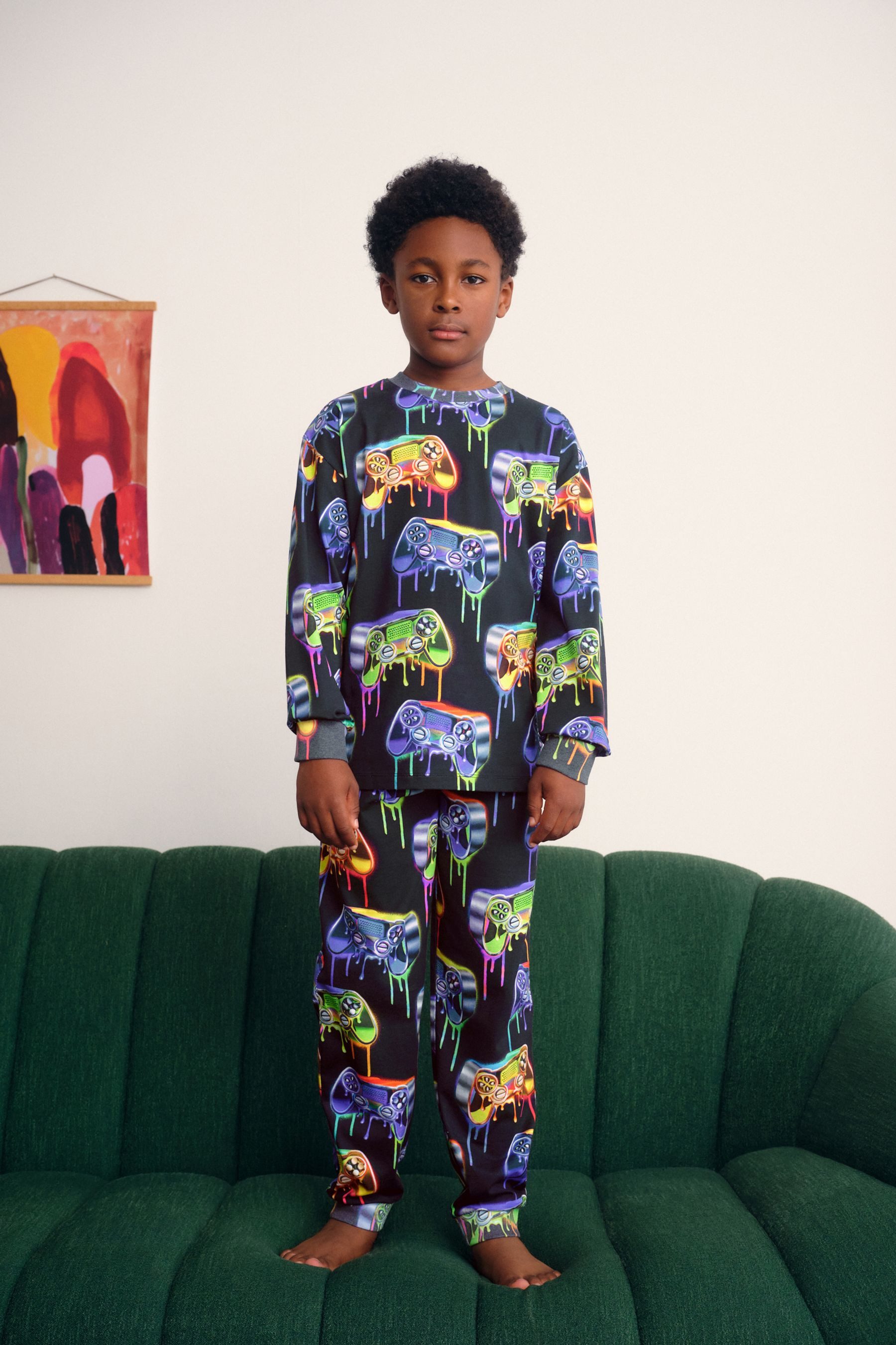 Next Pyjama Einfacher Schlafanzug mit langen Ärmeln (2 tlg)