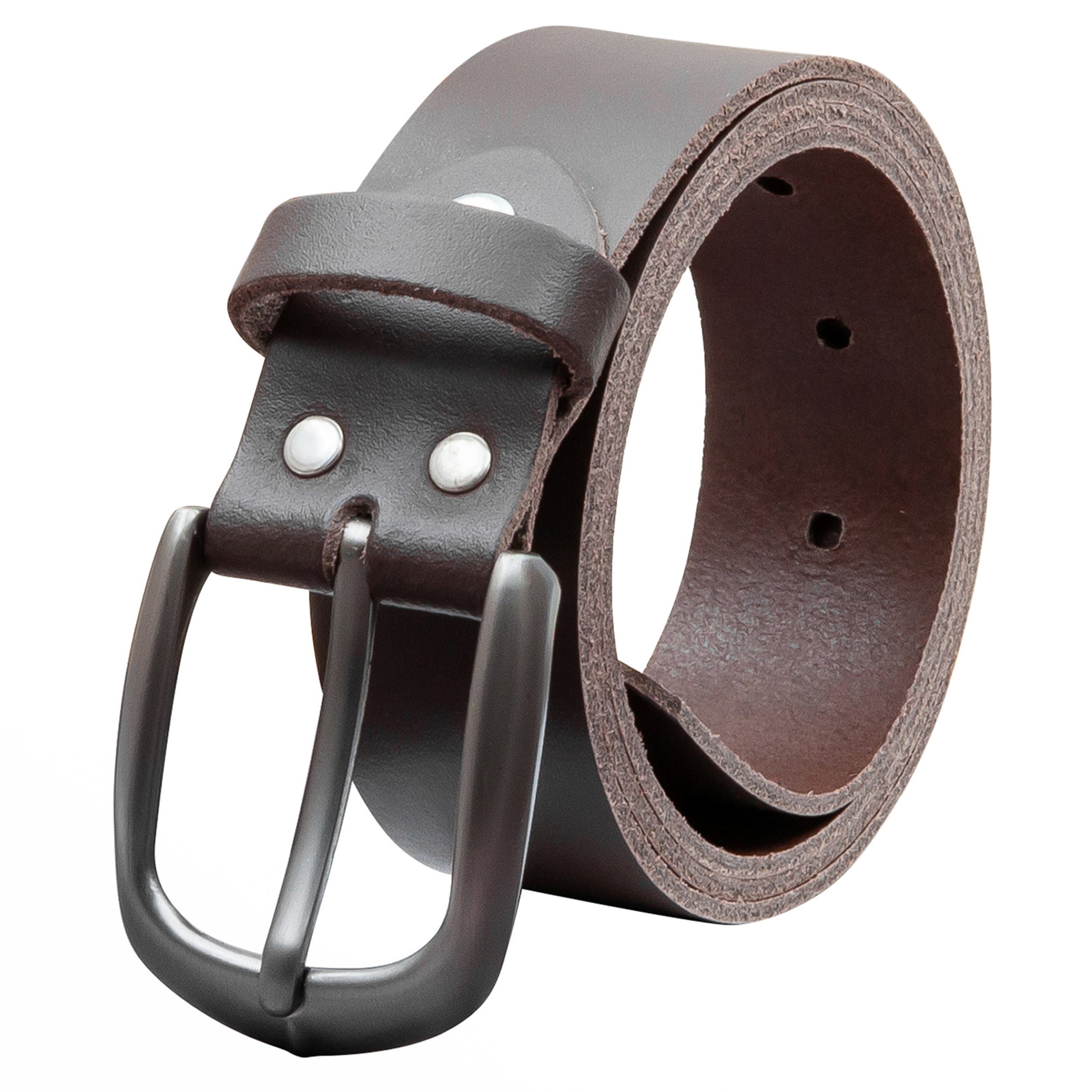 COLOGNEBELT Ledergürtel OM417-SL-Dunkelbraun MADE IN GERMANY, Dunkelbraun K günstig online kaufen