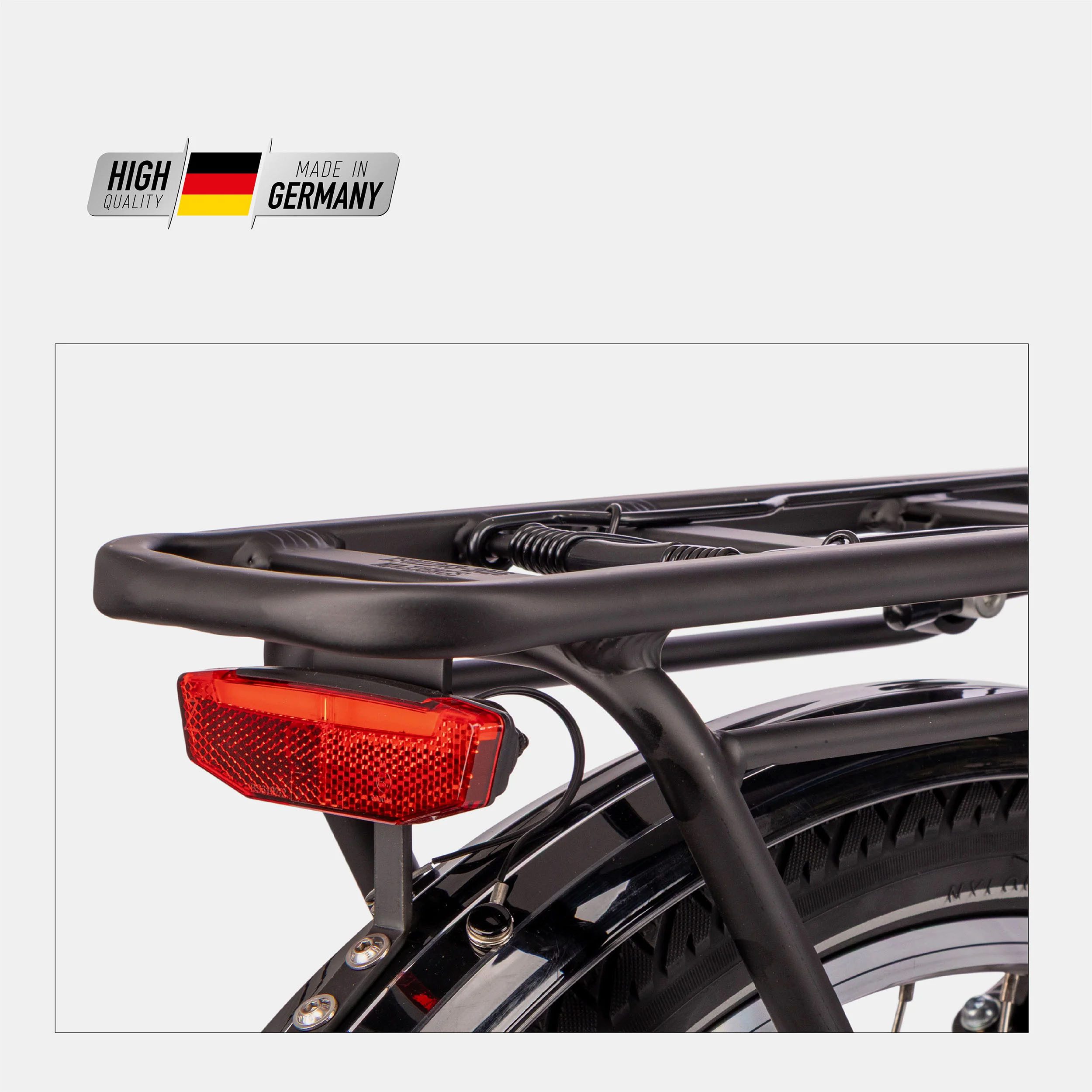 SAXONETTE E-Bike Folding Bike Compact Comfort Plus 2.0, 3-speed, hub gears, front motor, 360 Wh, (with battery charger), pedelec, electric bicycle for women and men