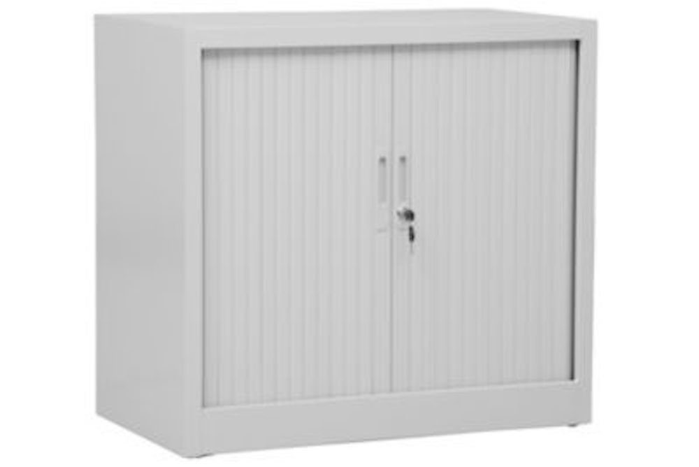 PROREGAL® Rollladenschrank Rollladenschrank Weasel, 2 Ordernhöhen, HxBxT 75x80x46cm, Grau