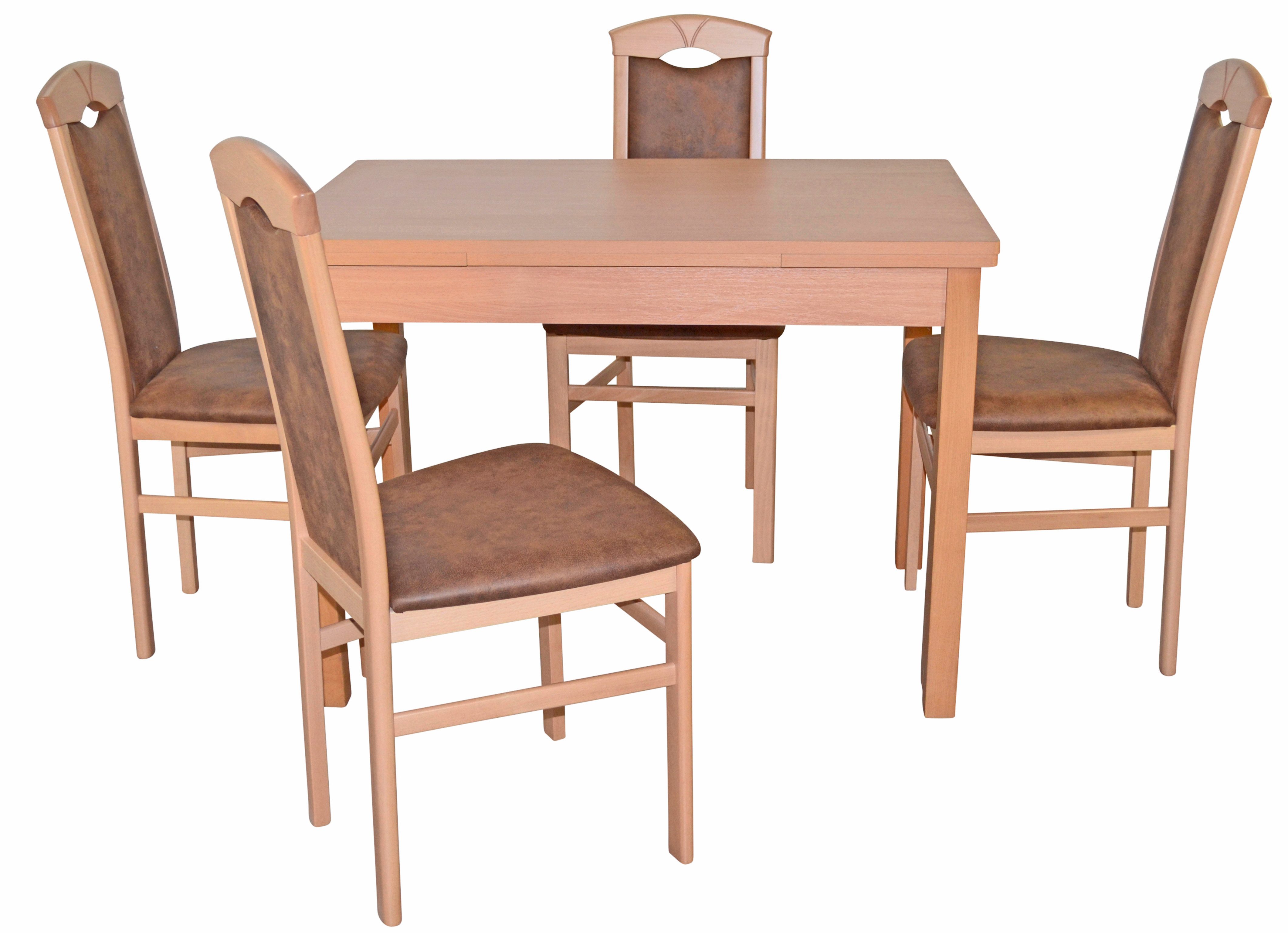 HOFMANN LIVING AND MORE Essgruppe 5tlg. Tischgruppe, (Spar-Set, 5-tlg., 5tlg. Tischgruppe), Stühle montiert