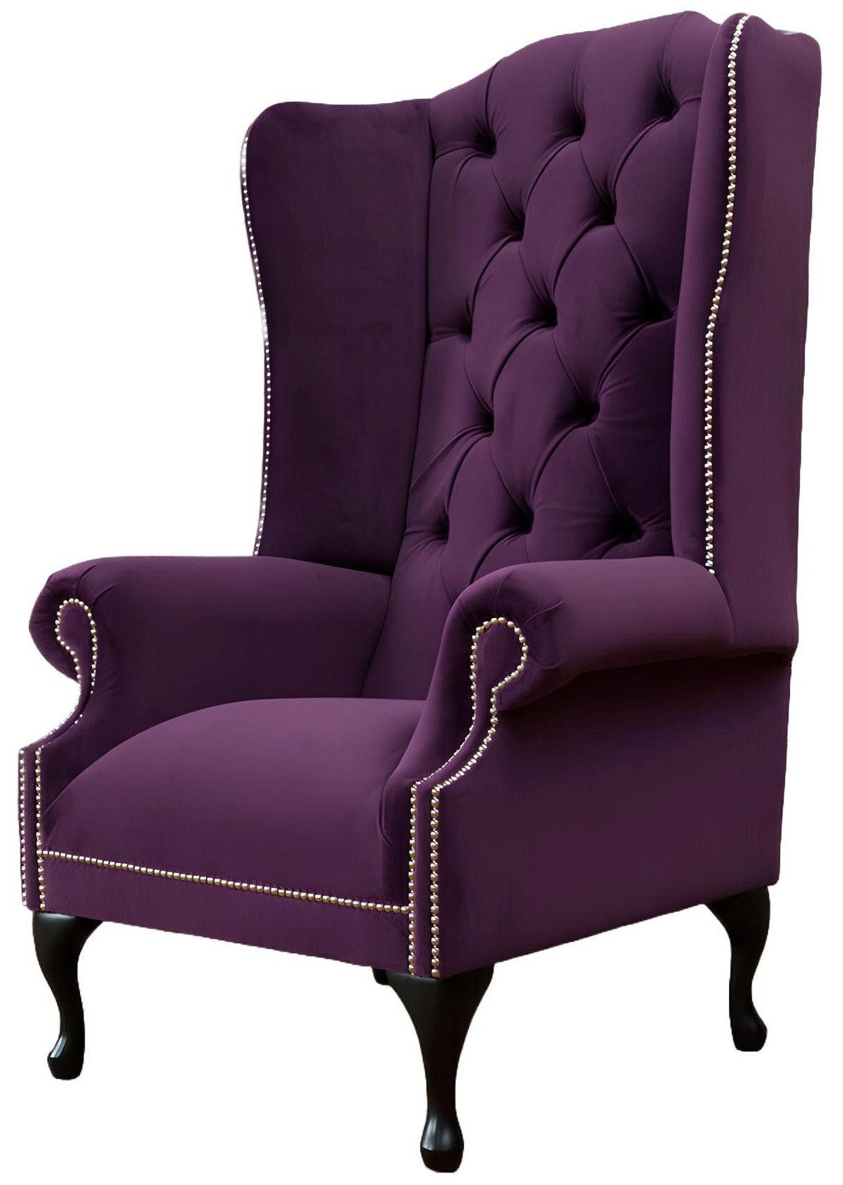 Xlmoebel Ohrensessel Luxuriöser Chesterfield-Ohrensessel mit hochwertigem Textilbezug (1-St., Sessel), Hergestellt in Europa