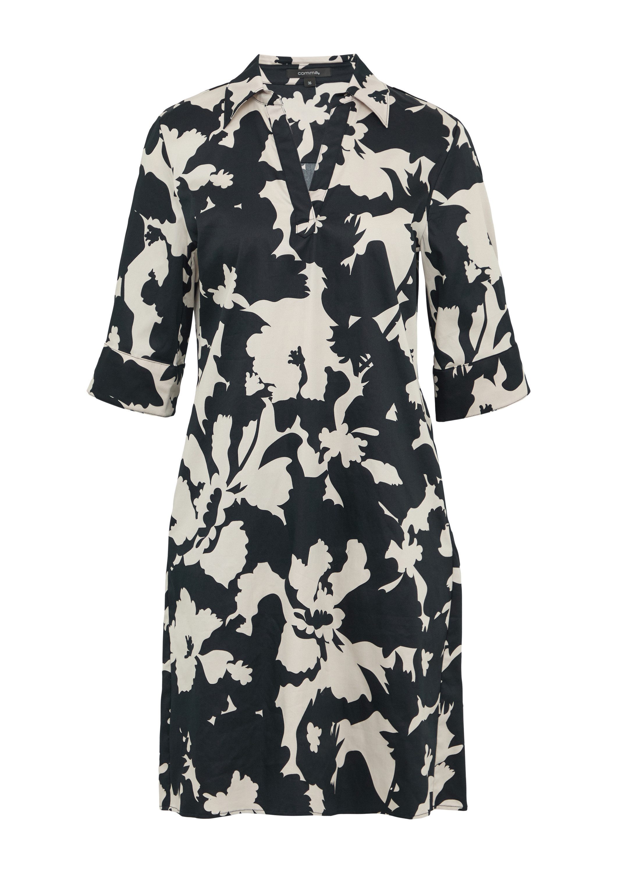 comma Minikleid Kleid Kurzes Popeline-Kleid mit günstig online kaufen