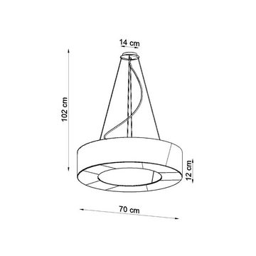 famlights Hängeleuchte, Pendelleuchte Shania in Schwarz E27 6-flammig 120x700mm, keine Angabe, Leuchtmittel enthalten: Nein, warmweiss, Hängeleuchte, Pendellampe, Pendelleuchte