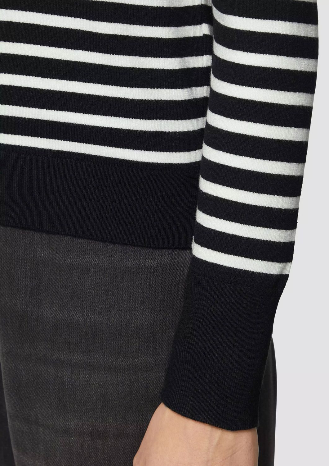 s.Oliver Rundhalspullover Gestreifter Pullover aus Viskosemix (1-tlg) langa günstig online kaufen