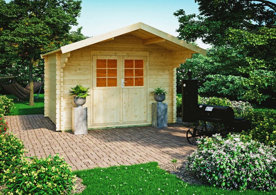 Kiehn-Holz Gartenhaus Buchenberg, BxT: 340x393 cm, aus naturbelassenem  Fichtenholz
