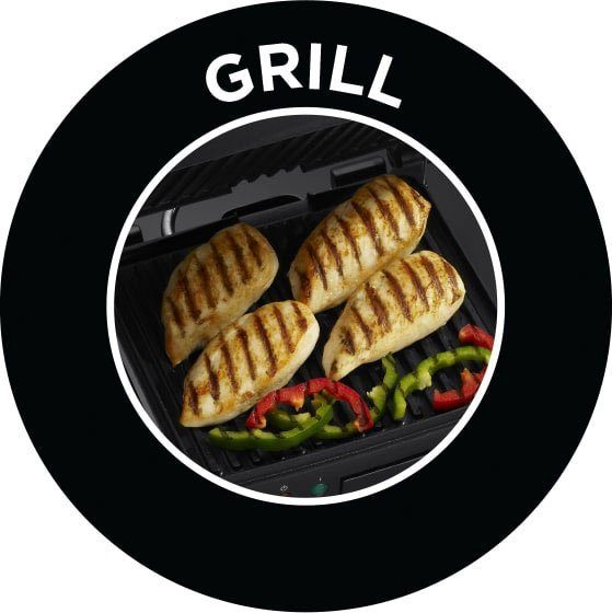 RUSSELL HOBBS Kontaktgrill Paninigrill Cook at Home 3in1 17888-56, 1800 W, Tischgrill, Panini & Sandwich Maker, antihaftbeschichtete Platten