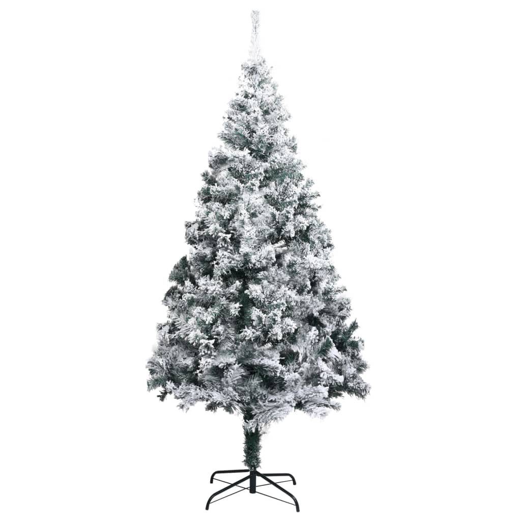 furnicato Künstlicher Weihnachtsbaum mit Schnee Grün PVC cm 180