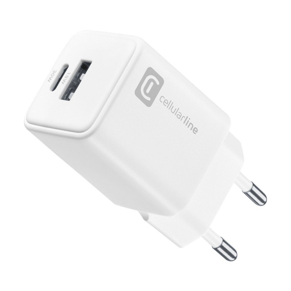 Dual Multipower 30W Reiselader GaN White (60927) Ladegerät (USB-A + USB-Ladegerät