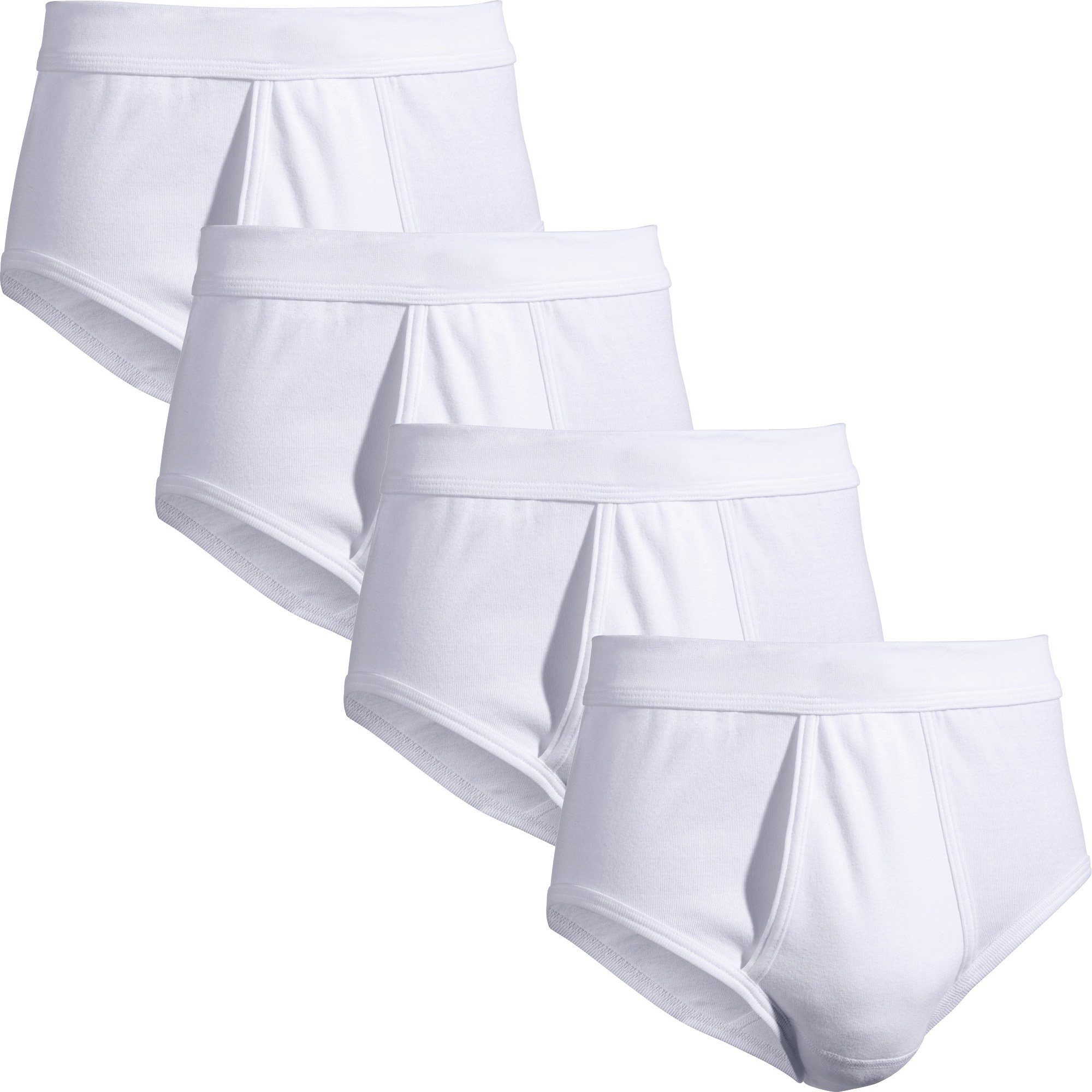 Erwin Müller Slip Herren-Slip 4er-Pack Feinripp Uni