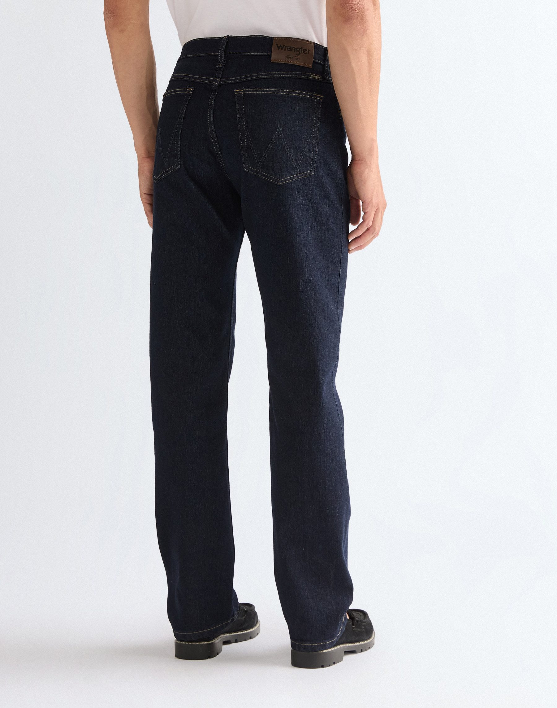 Wrangler Straight-Jeans aus elastischer Baumwollmischung