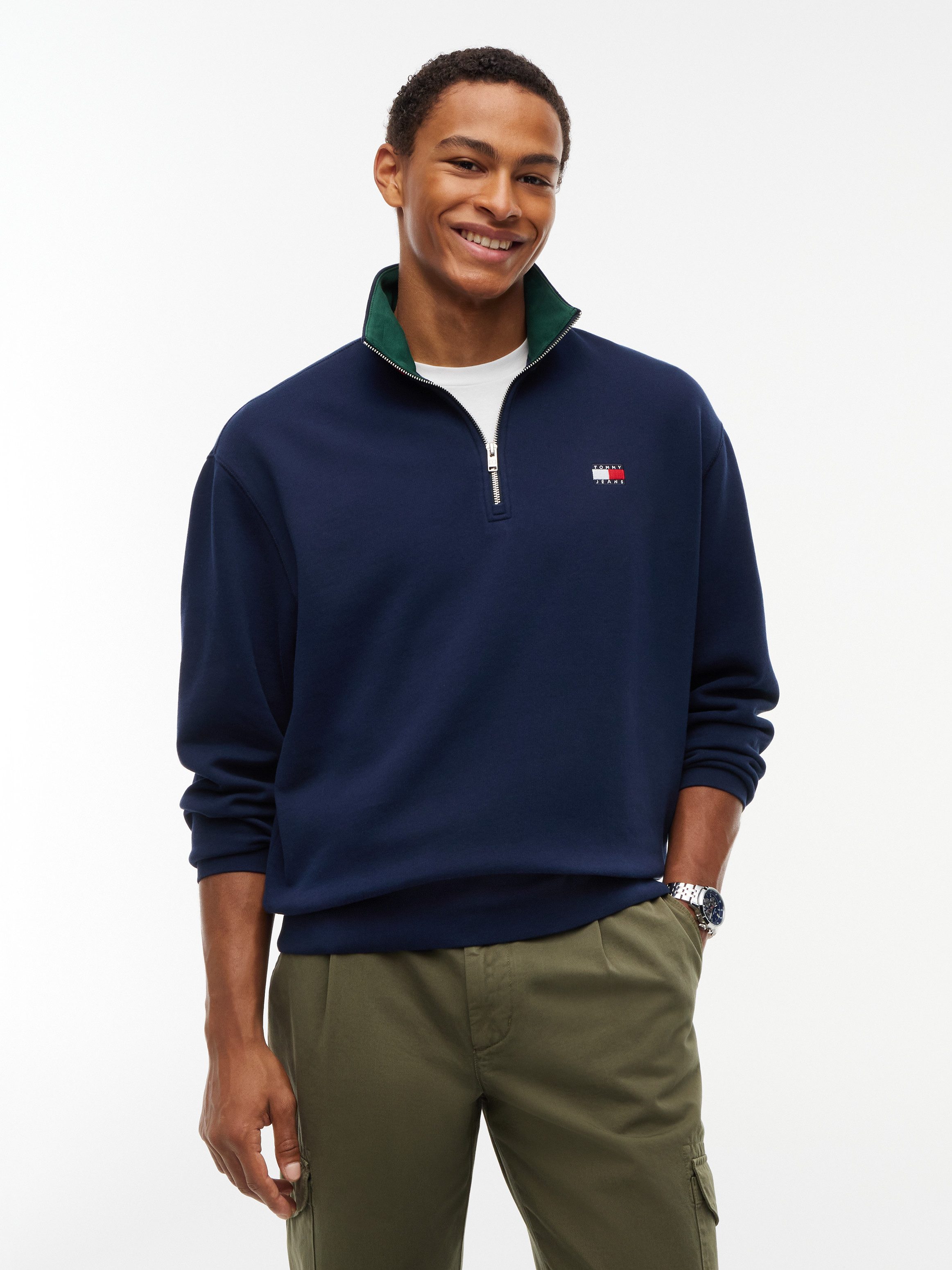 Tommy Jeans Sweatshirt RELAXED BRANDED COLLAR Relaxed fit mit Troyer-Kragen