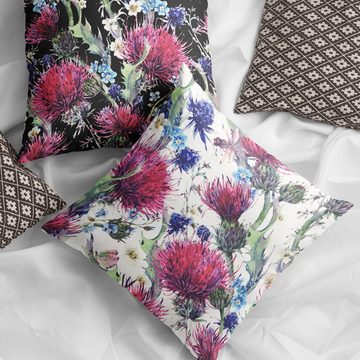 novely® Stoff OXFORD 210D Polsterstoff, Print, Outdoor, reißfest, Thistle Black