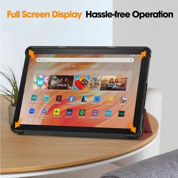 Lobwerk Tablet-Hülle Schutzhülle für Amazon Fire 10 2023 13.Gen 10.1 Zoll, Wake & Sleep Funktion, Sturzdämpfung, Aufstellfunktion