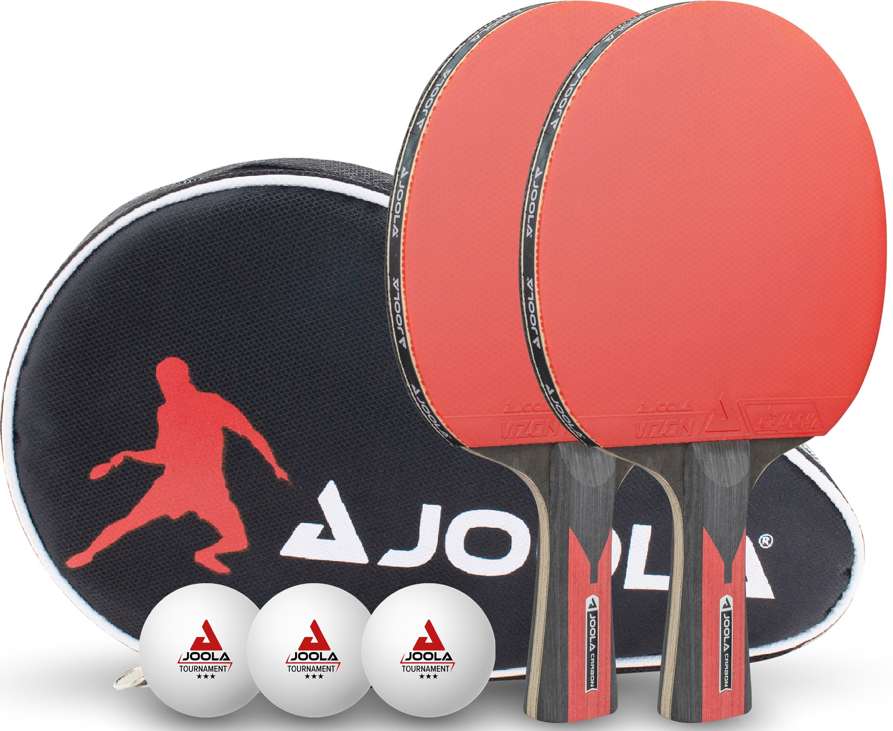 Joola Tischtennisschläger JOOLA Tischtennis Duo Carbon Set, Tischtennis  Schläger Set Tischtennisset Table Tennis Bat Racket