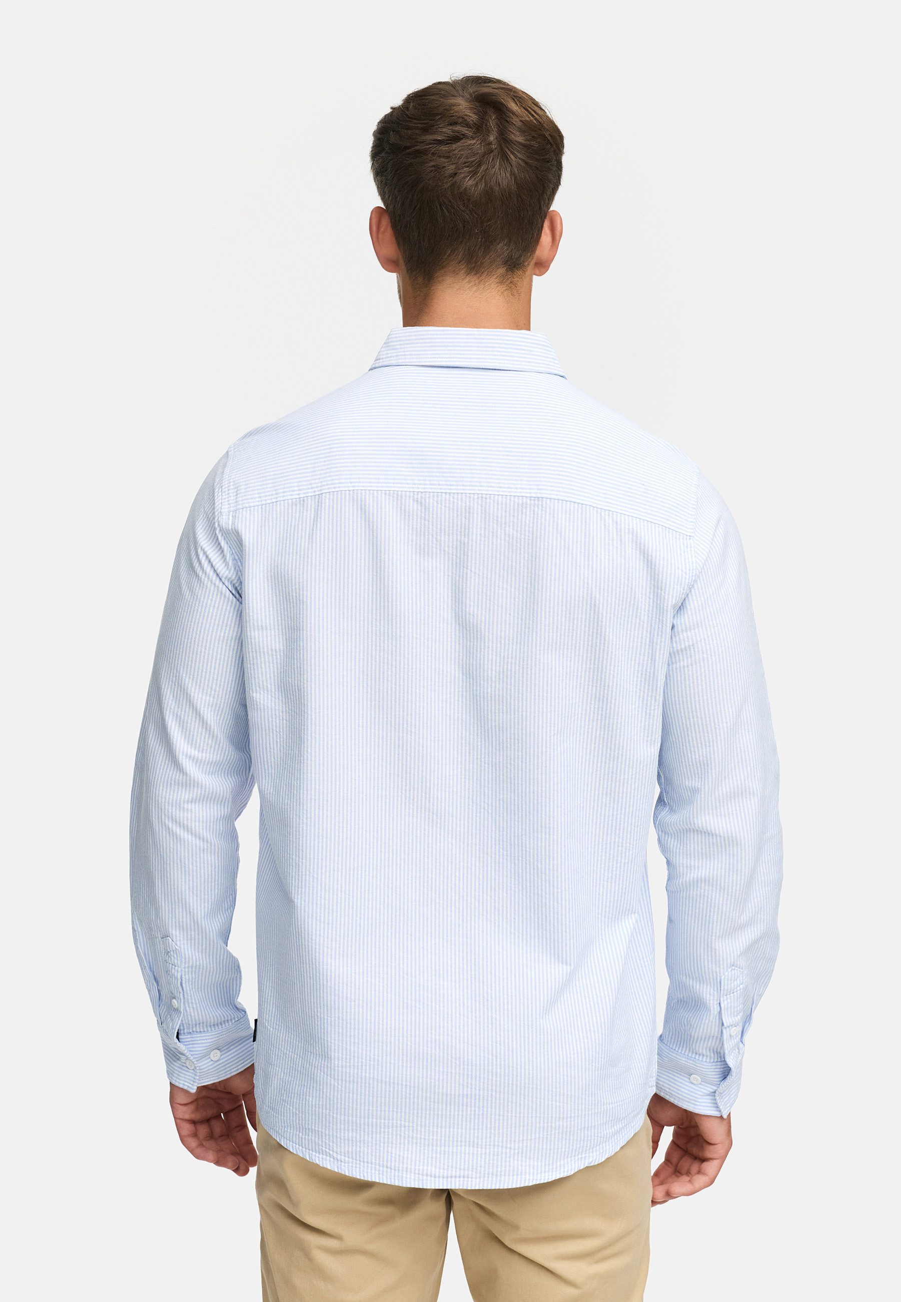 Indicode Langarmhemd Herren Kepner Herrenhemd Langarm mit Button-Down-Kragen und Brusttasche