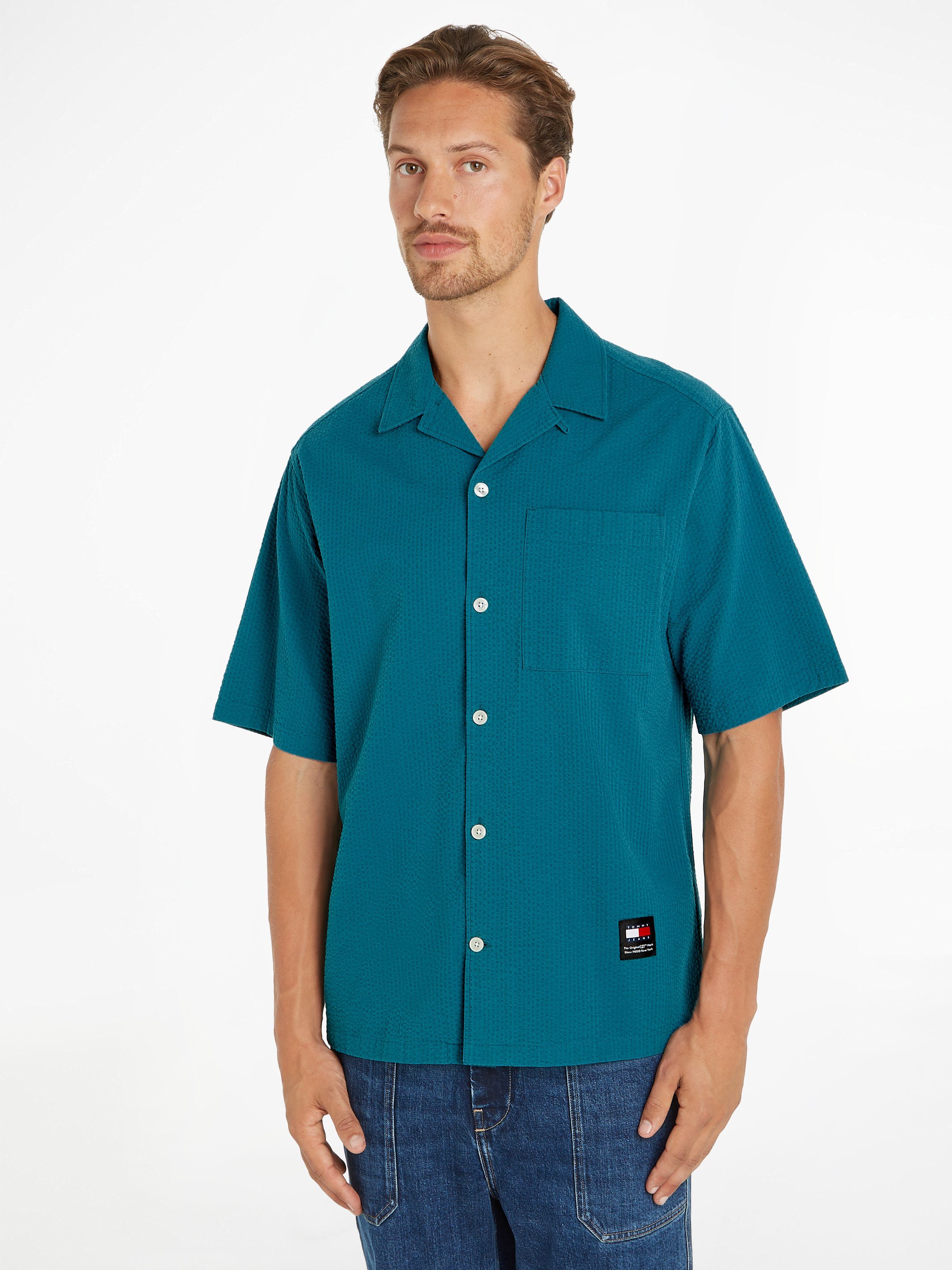 Tommy Jeans Kurzarmhemd TJM RLX SEERSUCKER CAMP SHIRT