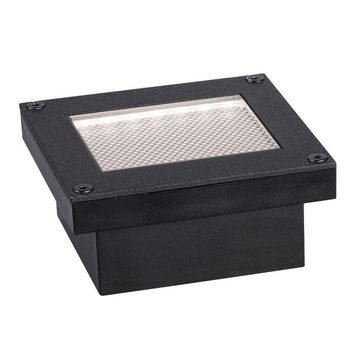 Paulmann LED Solarleuchte LED Solar Bodeneinbauleuchte Domenic in Schwarz 0,1W 1lm IP67 80mm, keine Angabe, Leuchtmittel enthalten: Ja, fest verbaut, LED, warmweiss, Solarleuchten