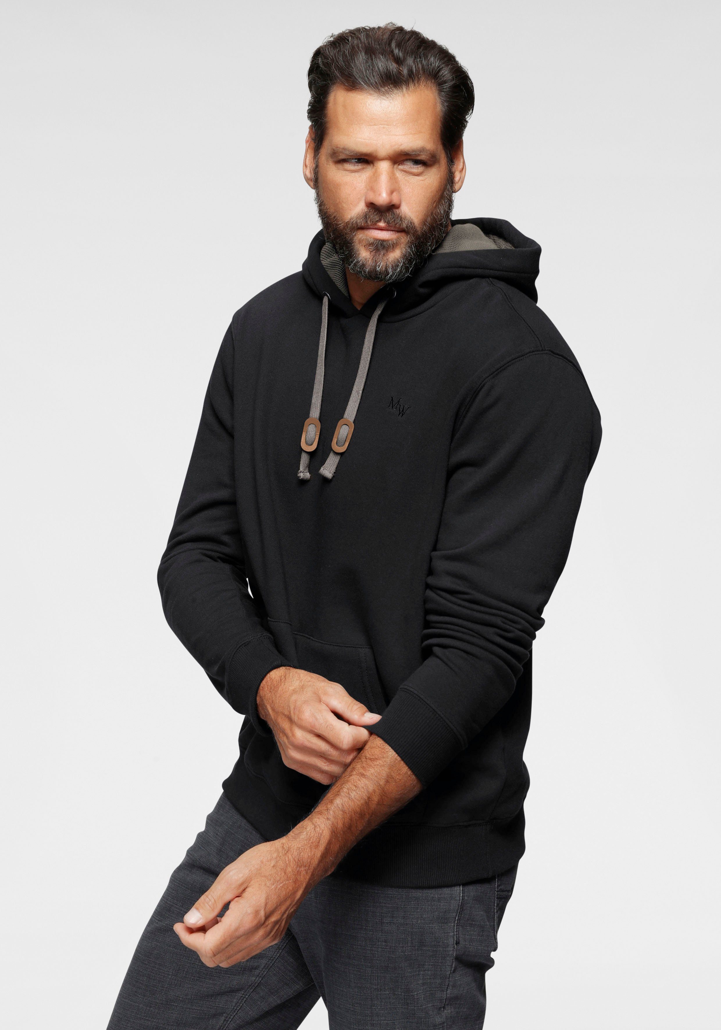 Man's World Kapuzensweatshirt lange Ärmel, lockere Passform, unifarben, mit günstig online kaufen