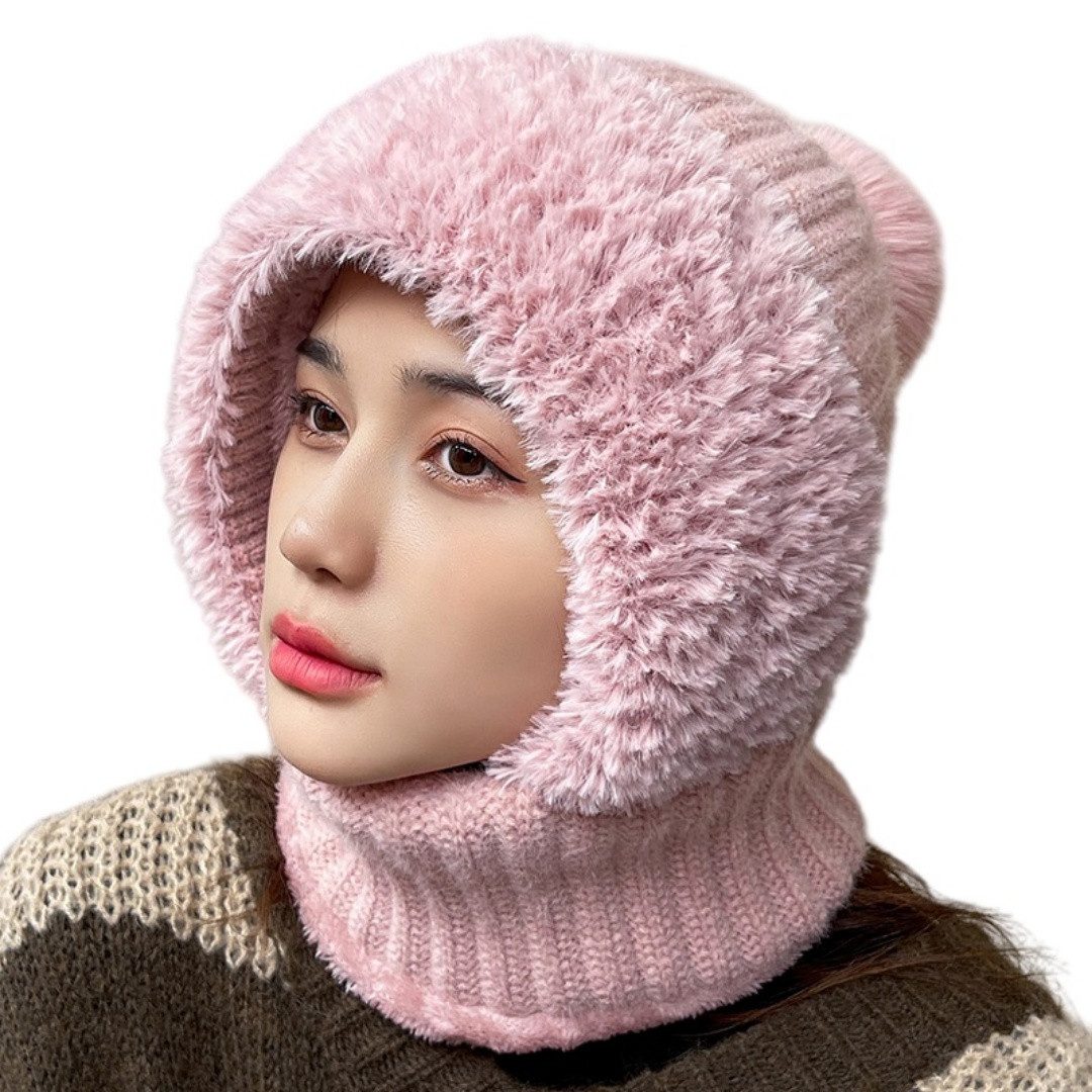 nsihing Sturmhaube 3 in 1 Beanie Mütze für Damen,Strick Sturmhaube Winddicht Wintermütze