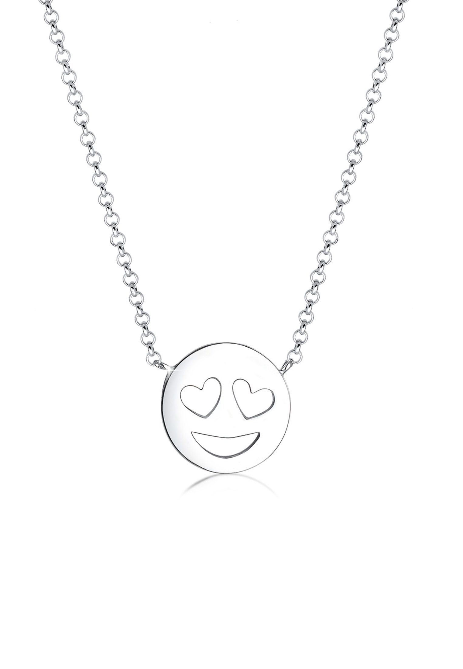 Elli Kette mit Anhänger Smile Face Emotion Emoji 925 Sterling Silber, In  sehr hochwertiger Juweliersqualität gefertigt | Kettenanhänger