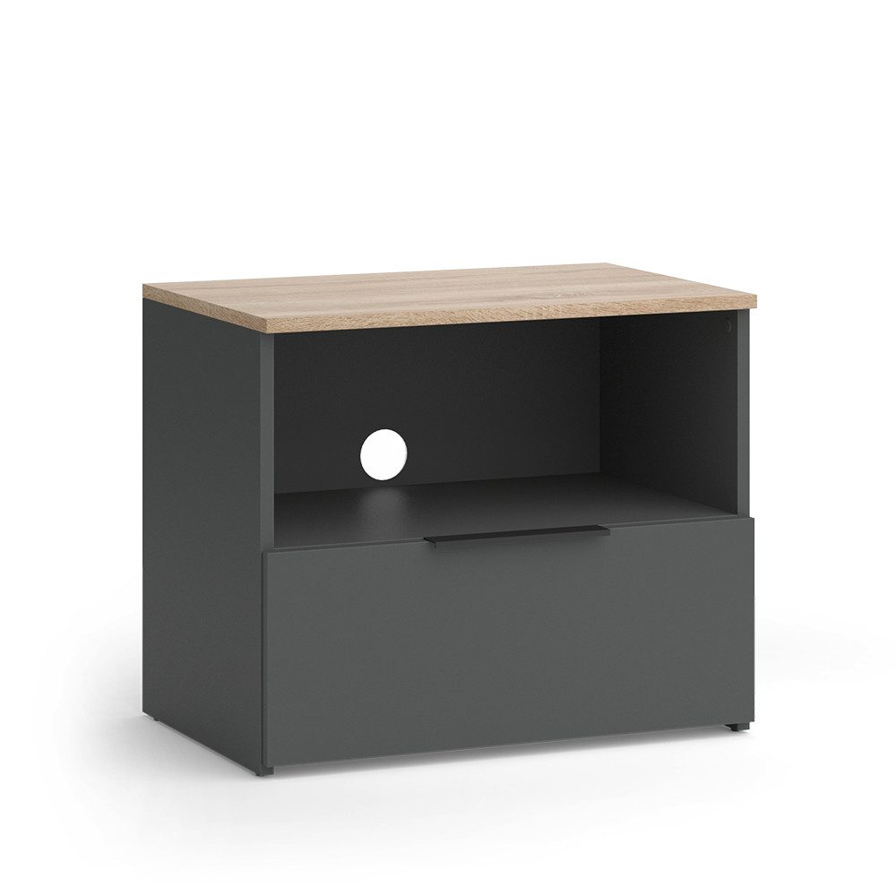 Vicco Lowboard Wido, Anthrazit/Sonoma, 60 x 50 cm mit Schublade günstig online kaufen