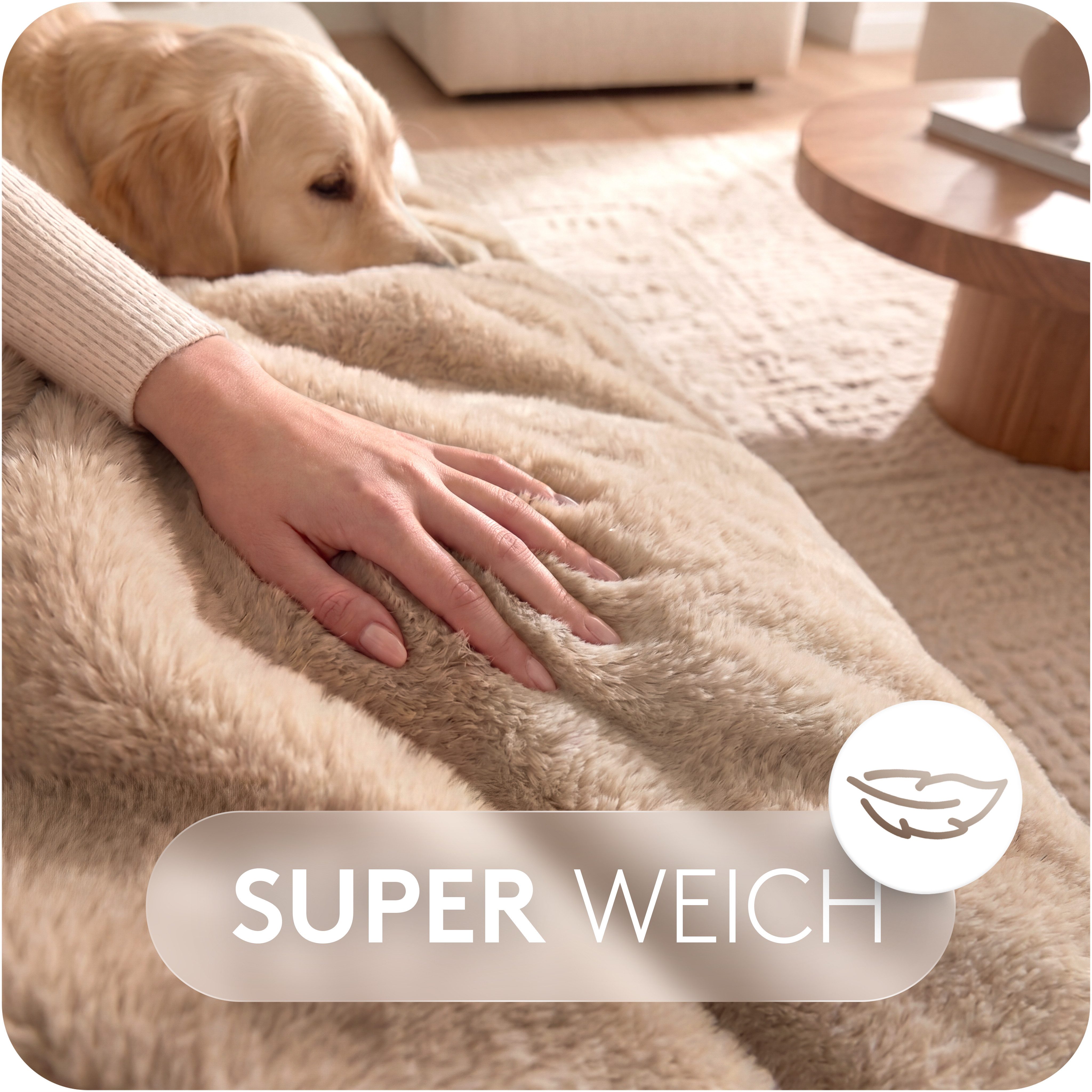 CAILY Tierdecke Wasserdichte Hundedecke & Sofaschutz, Super Weich, Größe: 152 x 127 cm, Großflächiger Schutz, Maschinenwaschbar