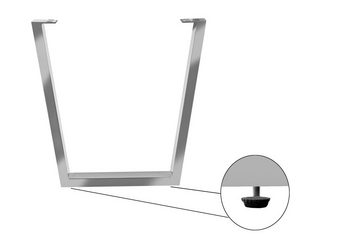 Junado® Tischgestell, aus Metall in V-Form, in silber oder schwarz