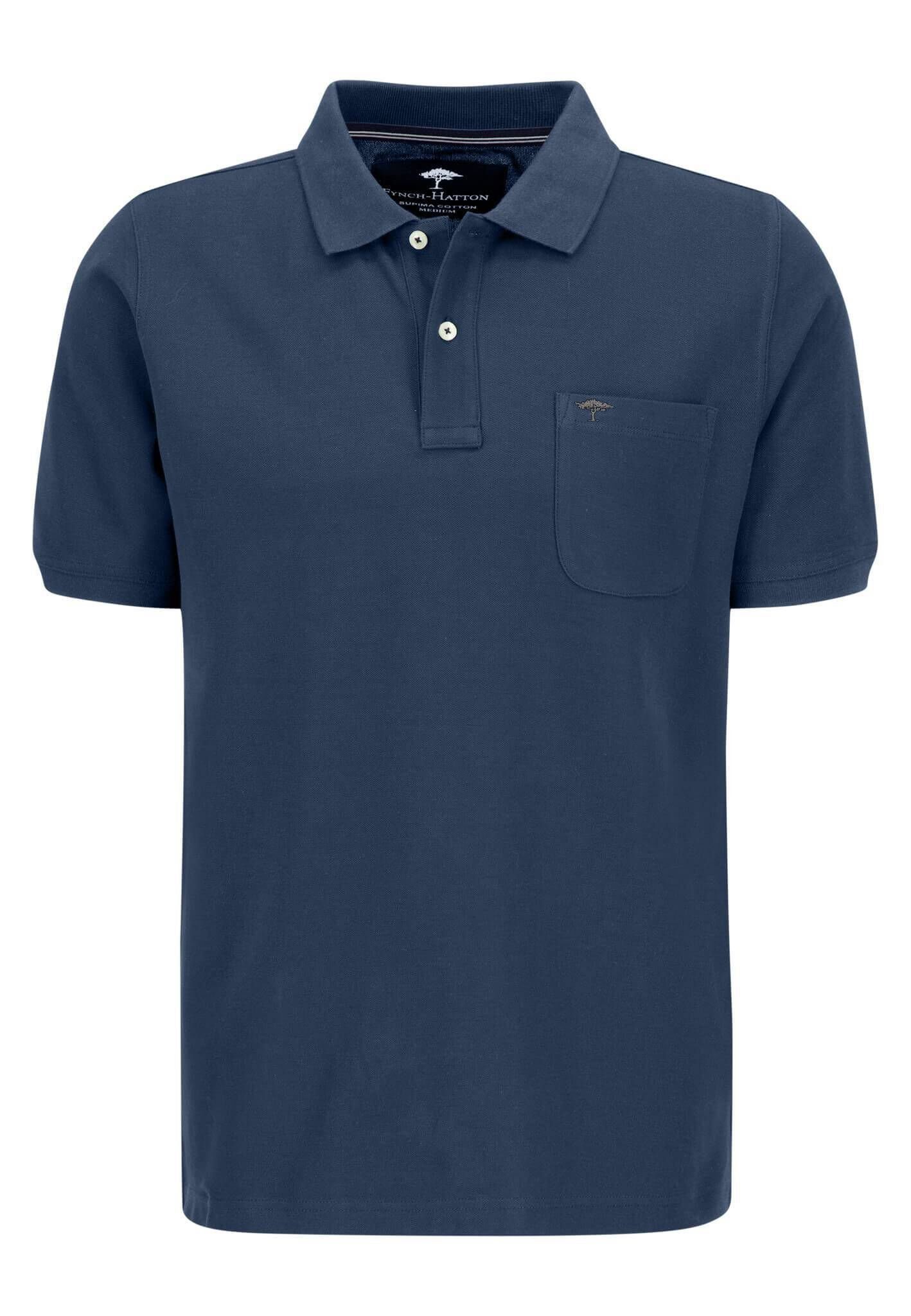 Holen Sie es sich günstig! FYNCH-HATTON Poloshirt Herren (51) Poloshirt blau (1-tlg)