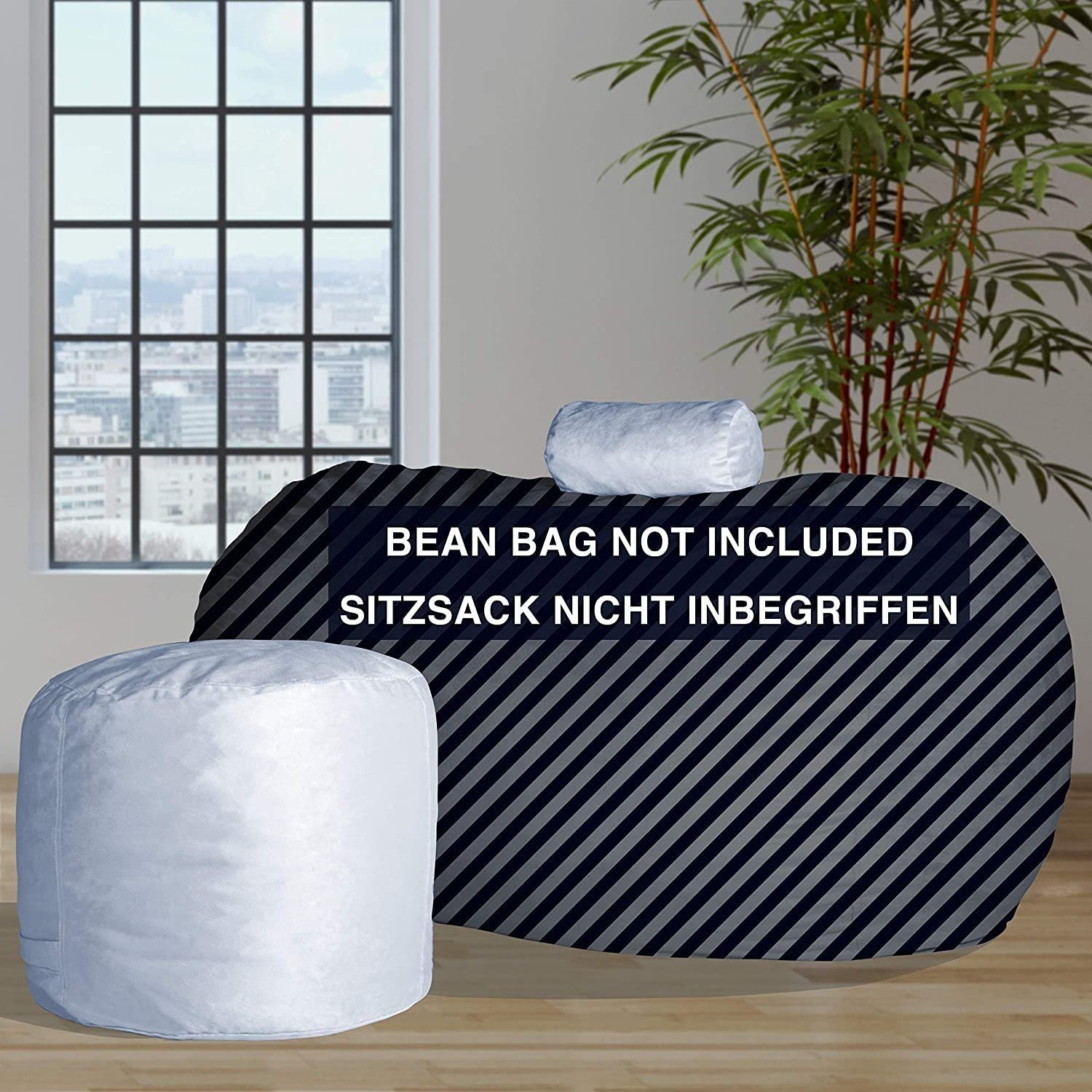 Sitzsack Riesiger Sitzsack mit Velour Bezug und 1500 Liter Schaumstoff Füllung