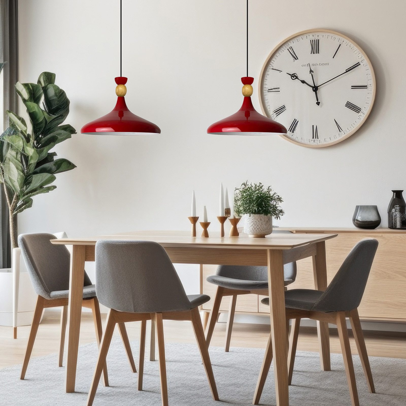 Bamyum Pendelleuchte Pendelleuchte Ø35 cm Metall E27 Moderne Lampe, Ohne Leuchtmittel, ohne Leuchtmittel