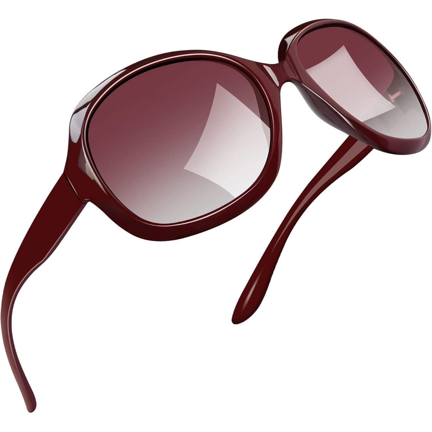 LuxusKollektion Sonnenbrille Sonnenbrille übergroße Damen B09-weinrot Hellroter Wie die Bilder