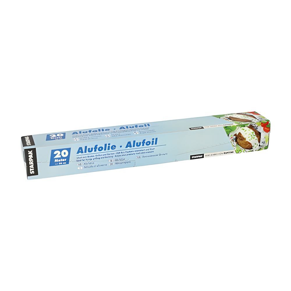 PAPSTAR Alufolie Alufolie 20 m x 30 cm in Faltschachtel, (