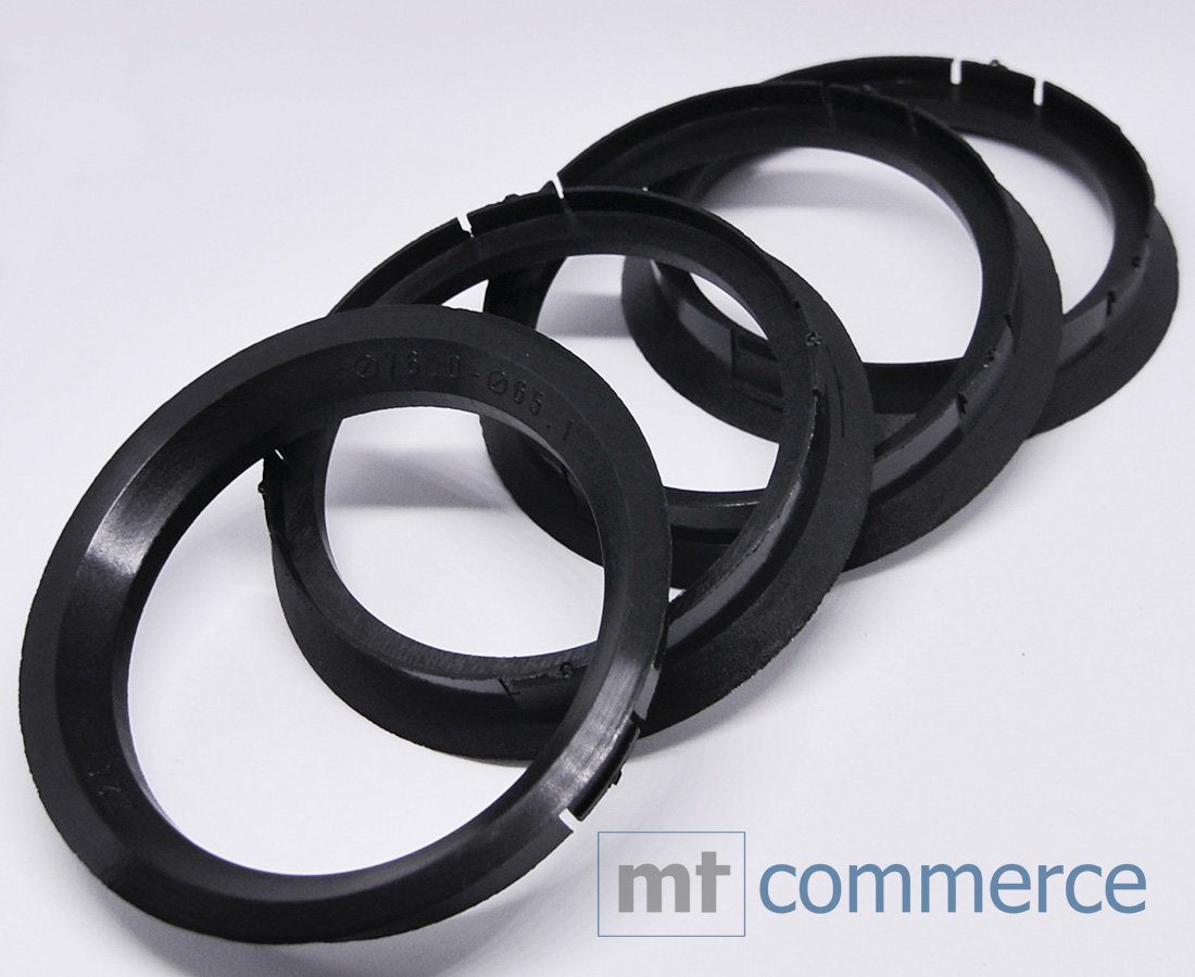 BRANDT AUTOMOTIVE Reifenstift 4X Zentrierringe schwarze Felgen Ringe Made in Germany, Maße: 76,0 x 65,1 mm