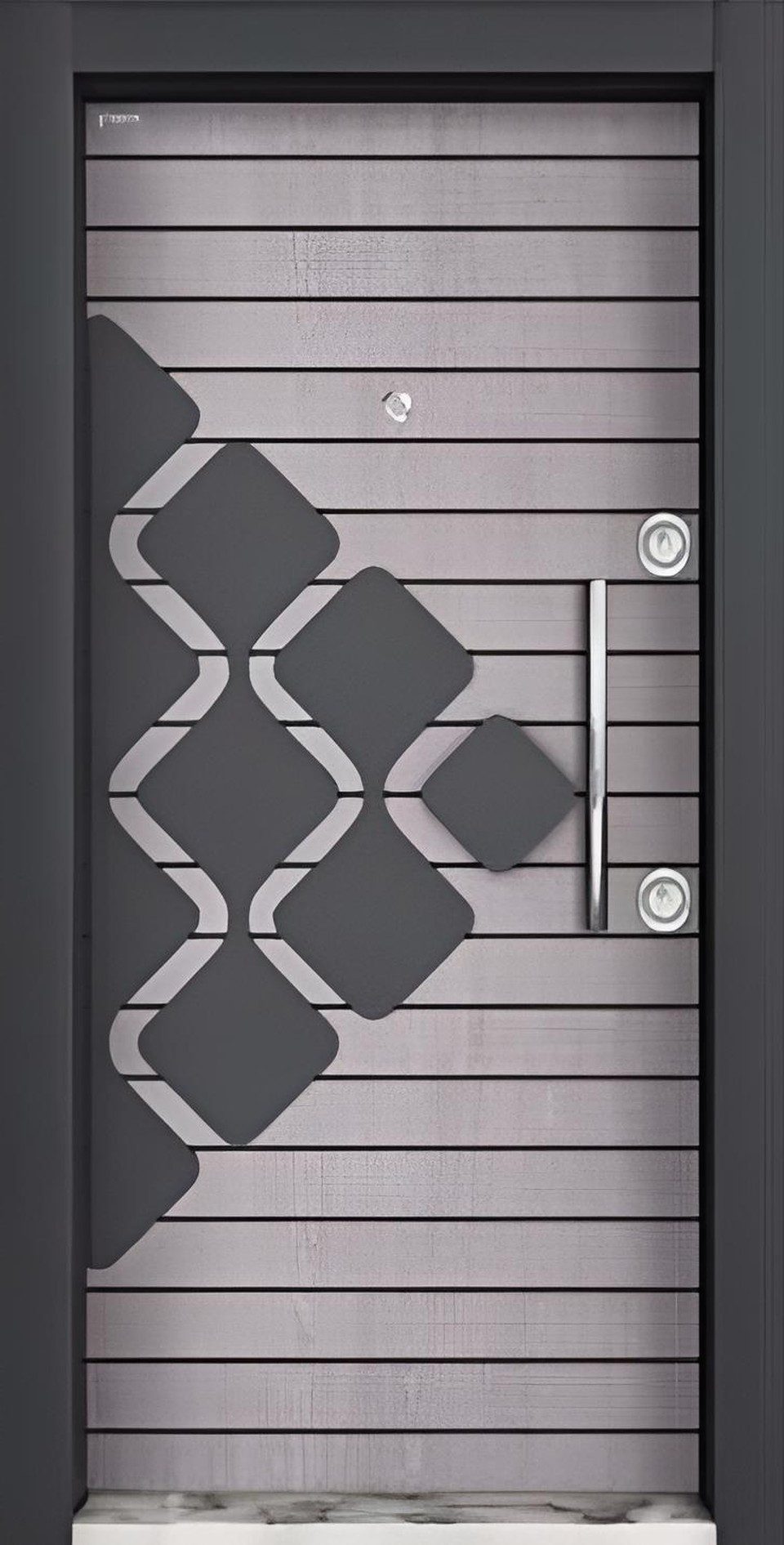 Xlmoebel Haustür Graue Moderne Eingangstür Robuste Türen für Zuhause, Made in Europa