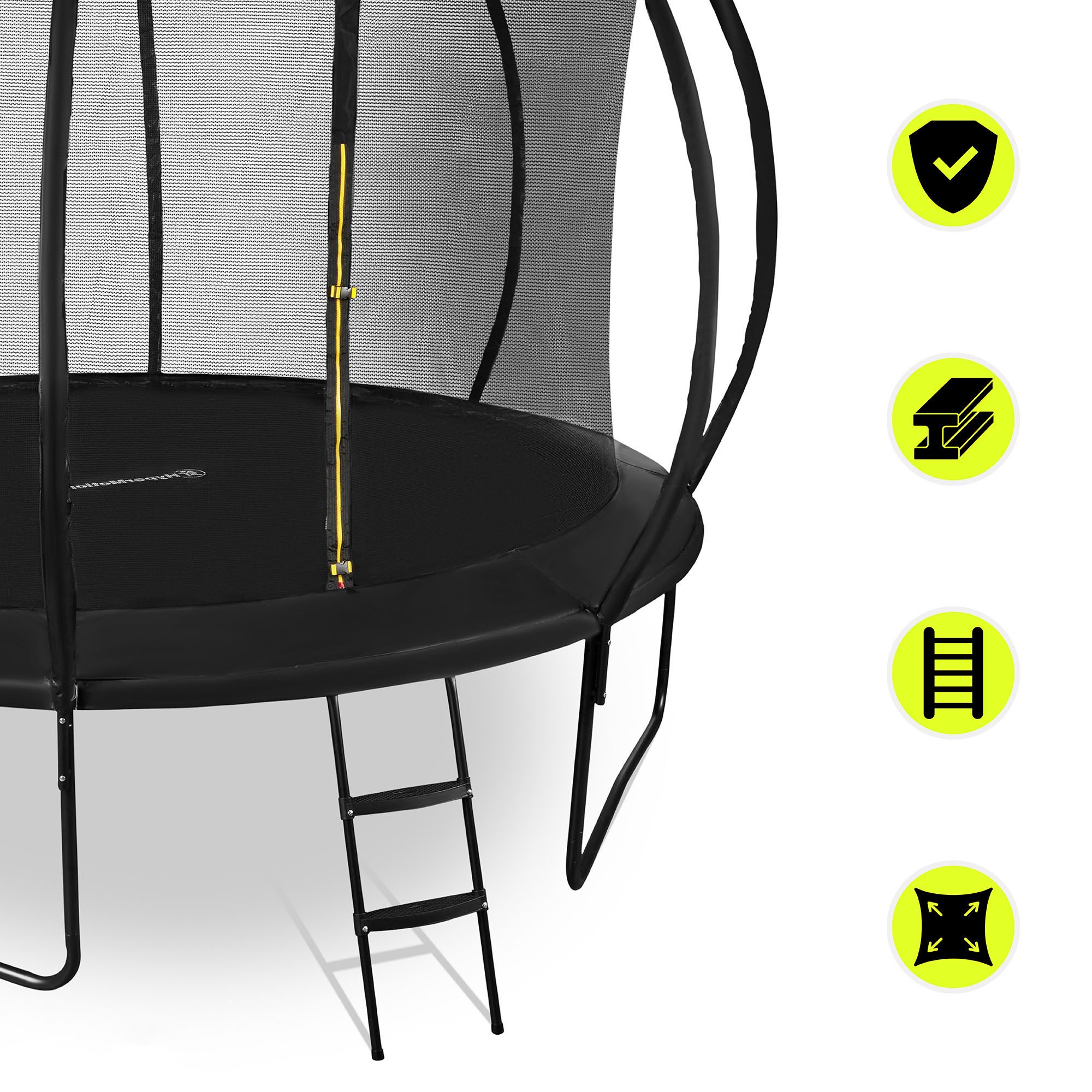 HyperMotion Gartentrampolin Gartentrampolin mit Leiter und Innennetz für Haus und Garten, Ø 305 cm – Bild 4 von 5