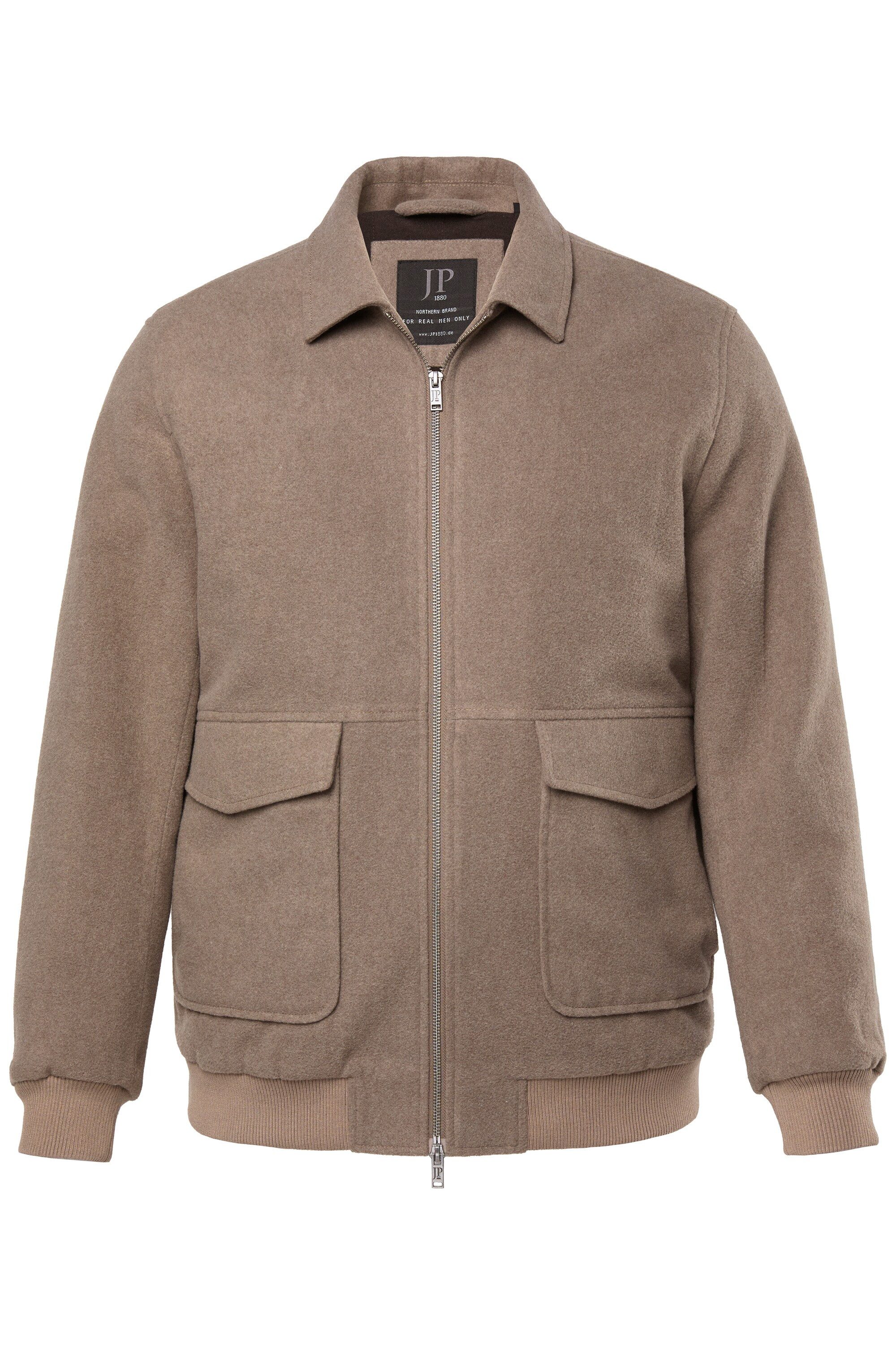 Funktionsjacke Wollmix-Blouson Zipper aufgesetzte Taschen