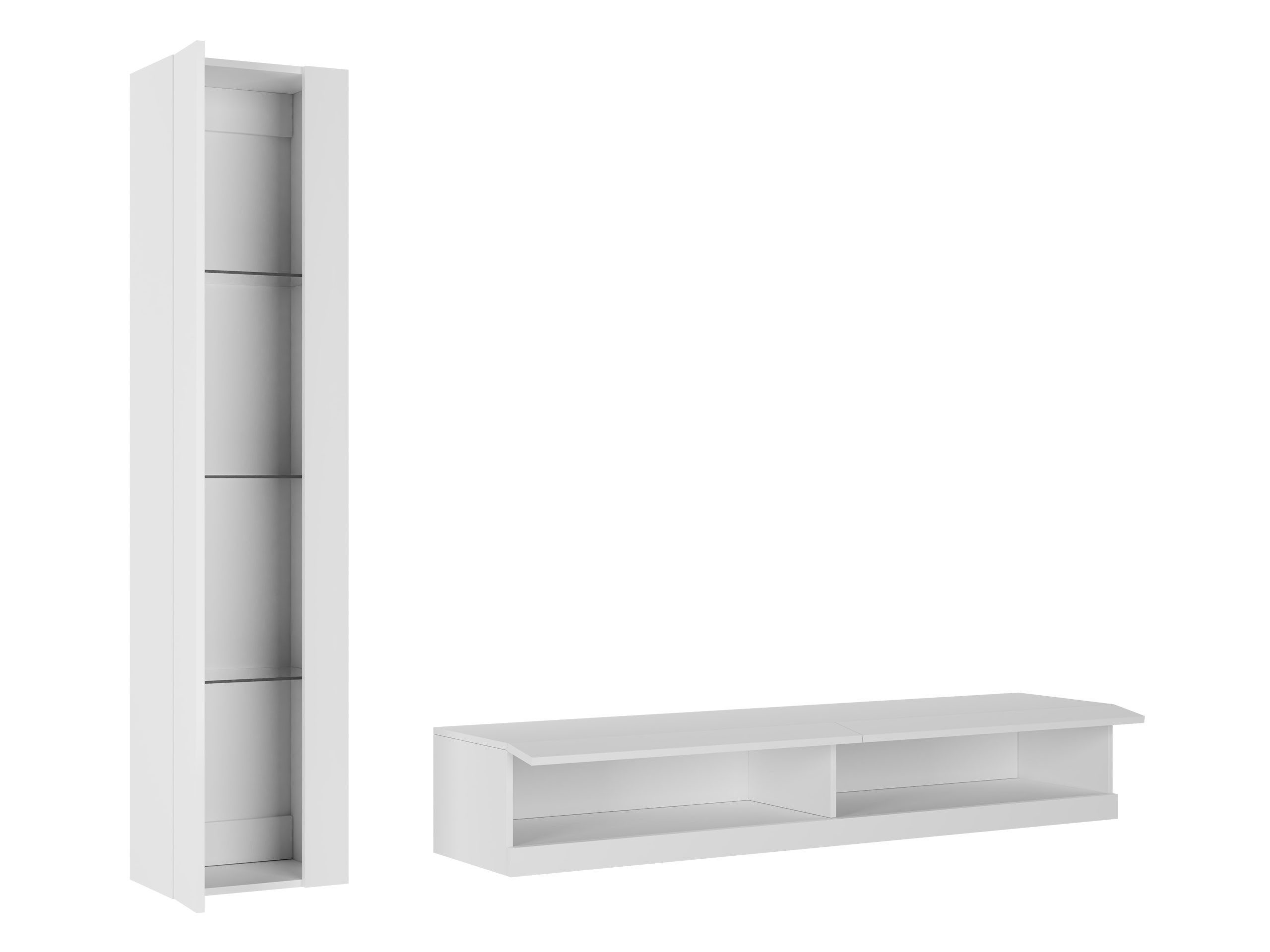 MIRJAN24 Wohnwand Vigo New VIII, (Vitrine, TV-Lowboard), Beleuchtung als Option
