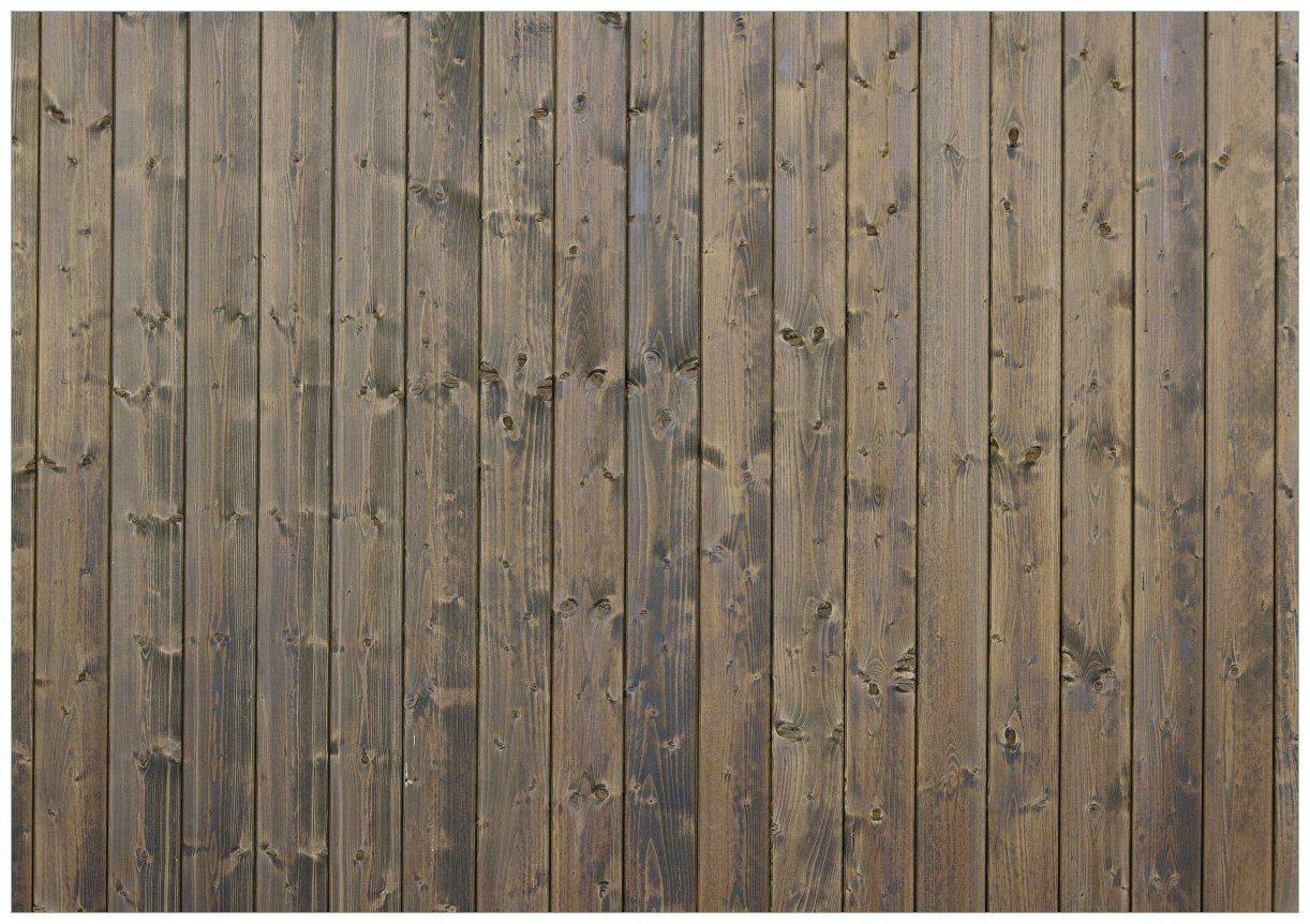 Wallario Wandbild, Holzpaneelen in grau braun - Holzmuster mit Maserung, in verschiedenen Ausführungen