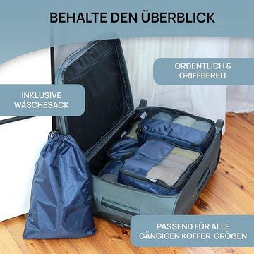 natumo Kofferorganizer 5-tlg Packing Cubes mit Wäschesack, Reise Packtaschen (5-tlg)