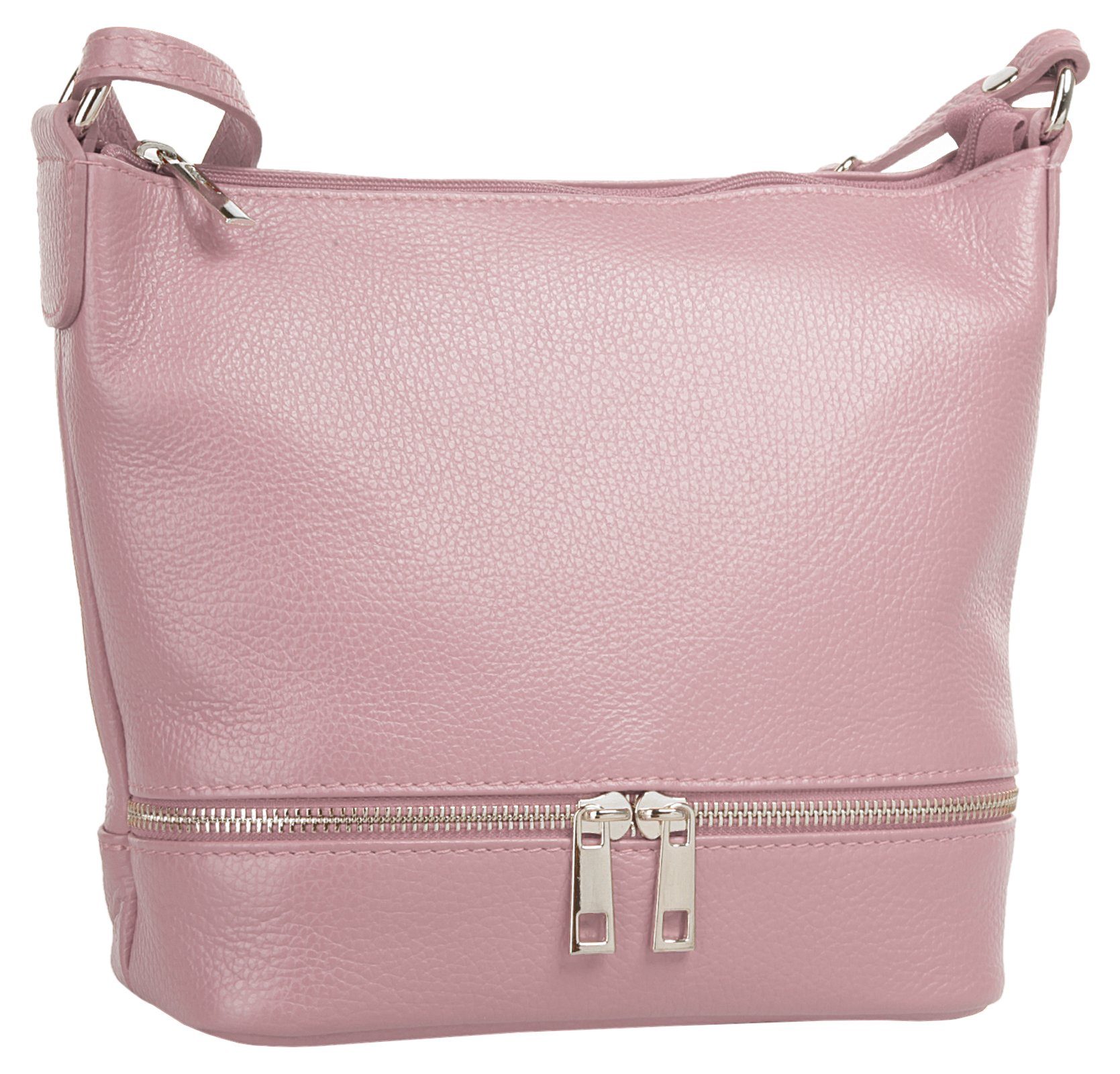 Cluty Umhängetasche, echt Leder, Made in Italy