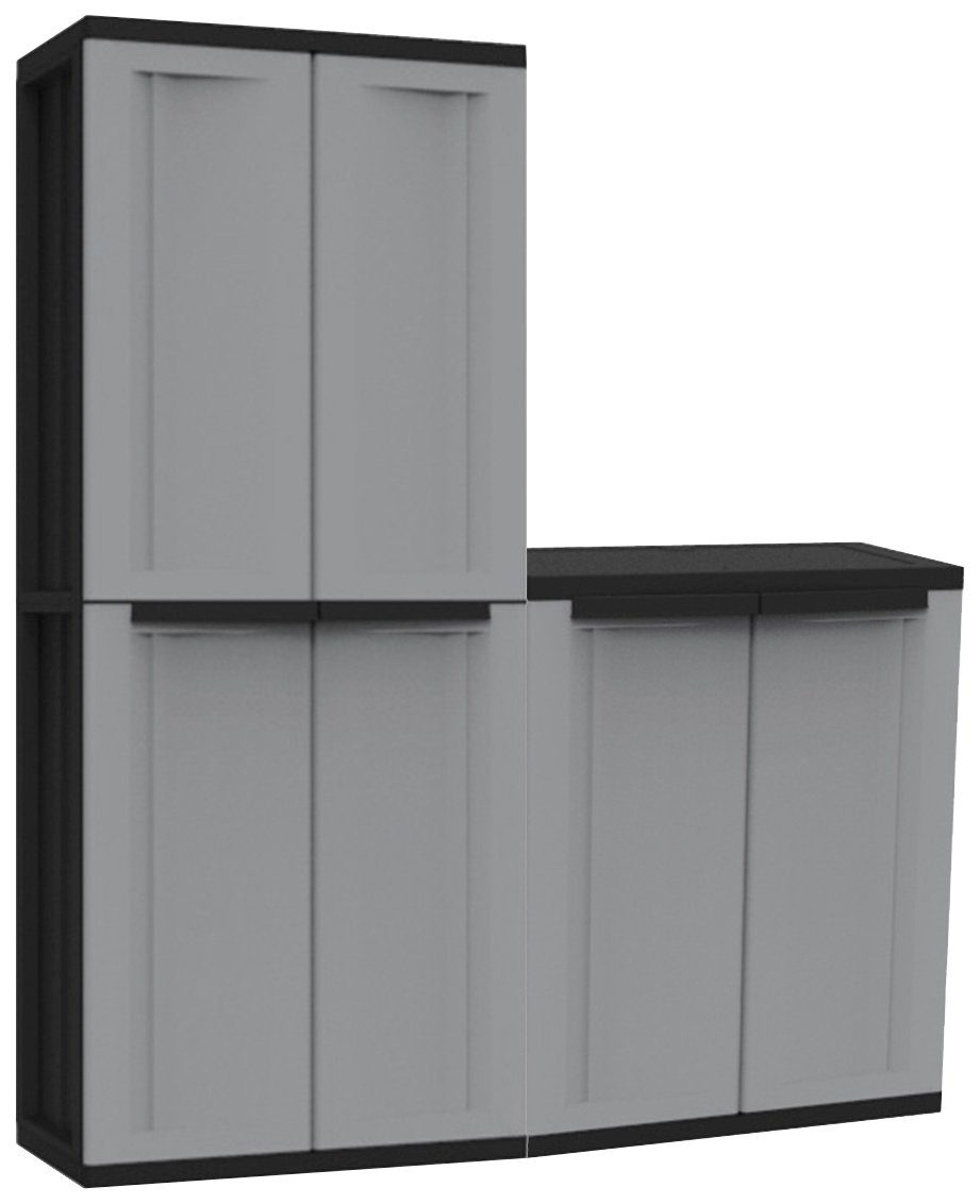 J-twist Mehrzweckschrank 3 Kunststoff Einlegeböden, Kreher cm, 68x37,5x163,5 B/T/H: