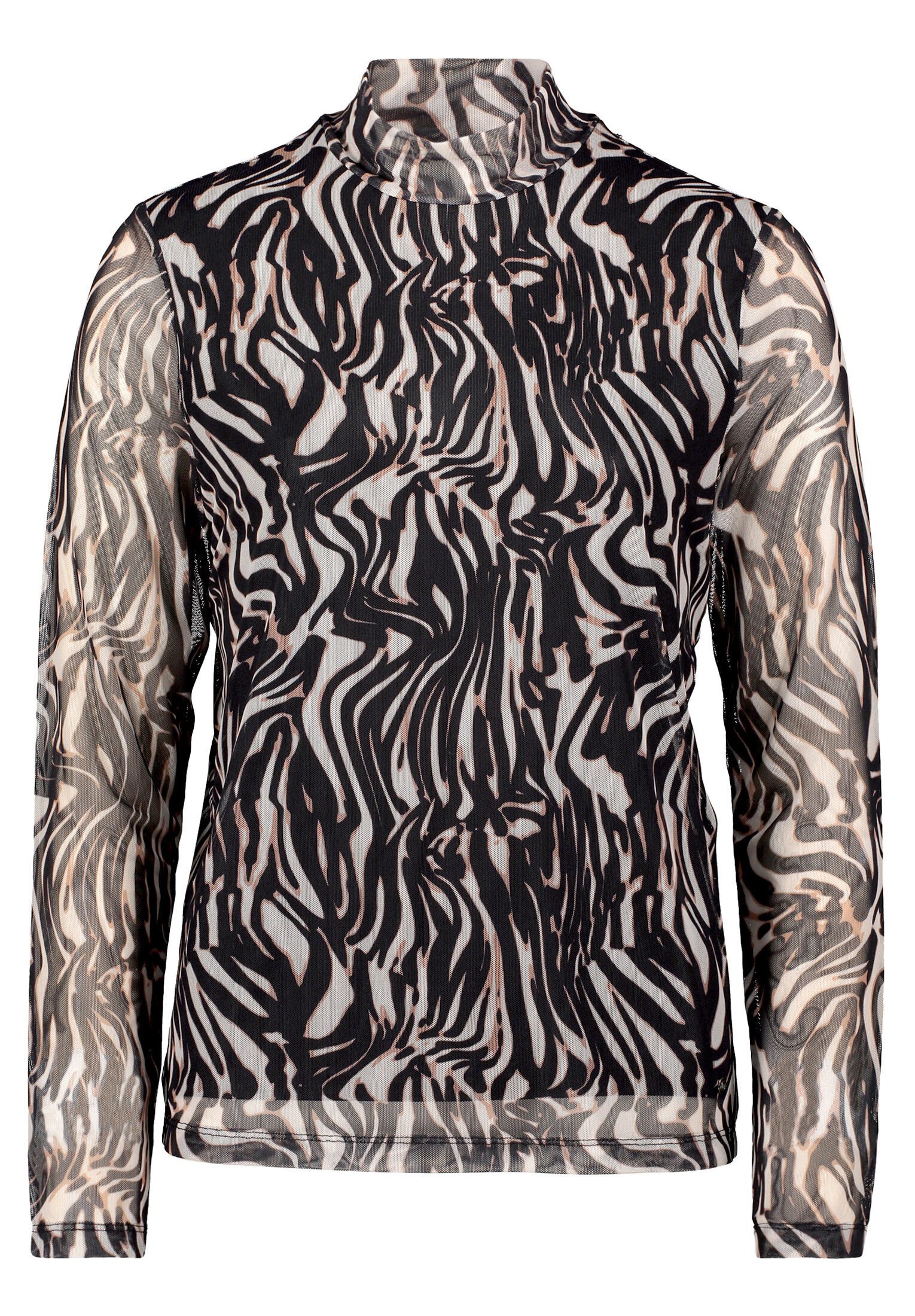 Betty&Co Kurzarmshirt Damen mit Stehkragen (1-tlg)