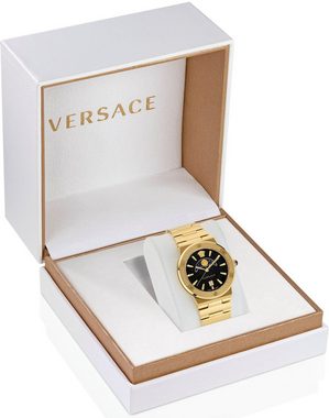 Versace Quarzuhr GRECA LOGO MOONPHASE, VE7G00323, Armbanduhr, Damenuhr, Saphirglas, Datum, Swiss Made, Mondphase