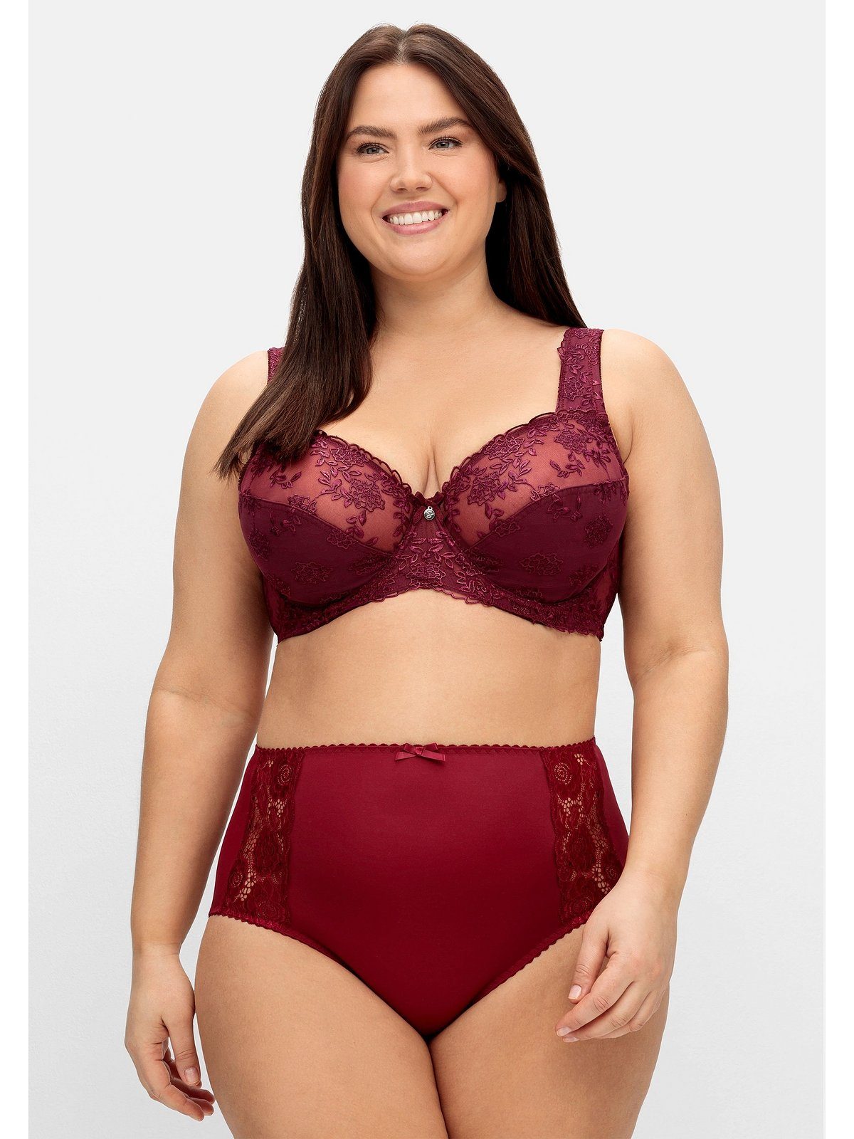 Sheego Bügel-BH Große Größen mit Stickereispitze und Mesh-Einsätzen